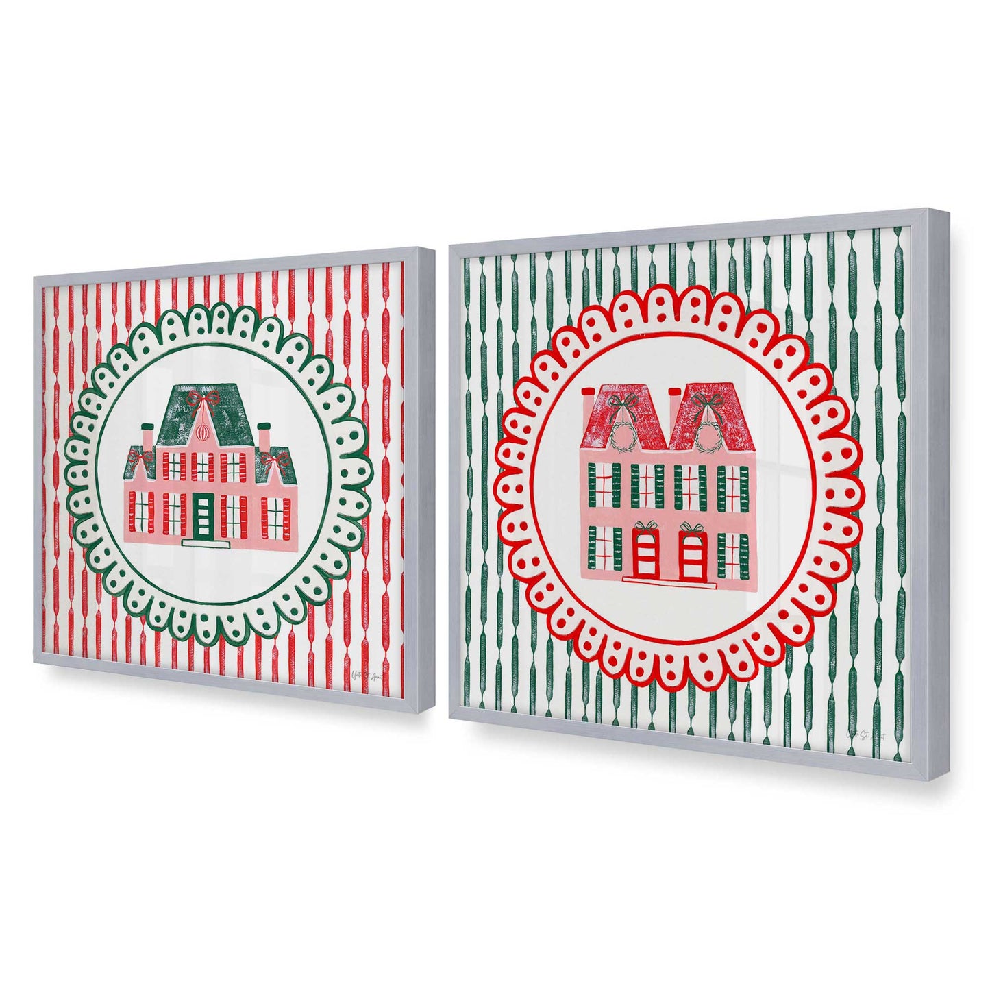 [Color:Polished Chrome], Picture of art in a Polished Chrome frame of the corner