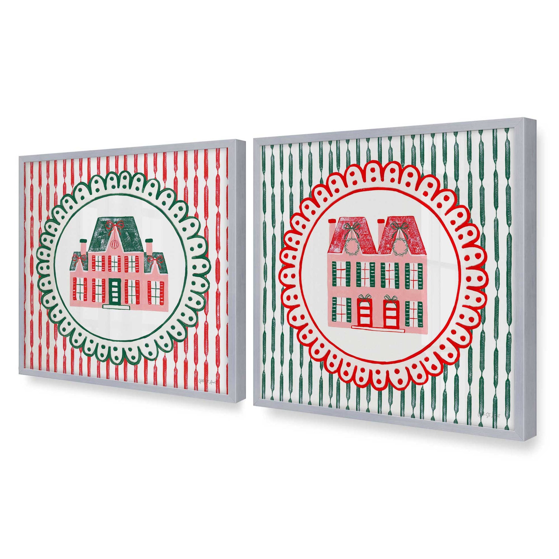 [Color:Polished Chrome], Picture of art in a Polished Chrome frame of the corner