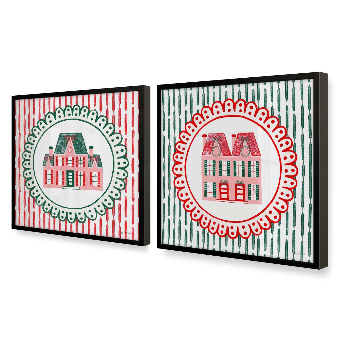 [Color:Satin Black], Picture of art in a Satin Black frame at an angle