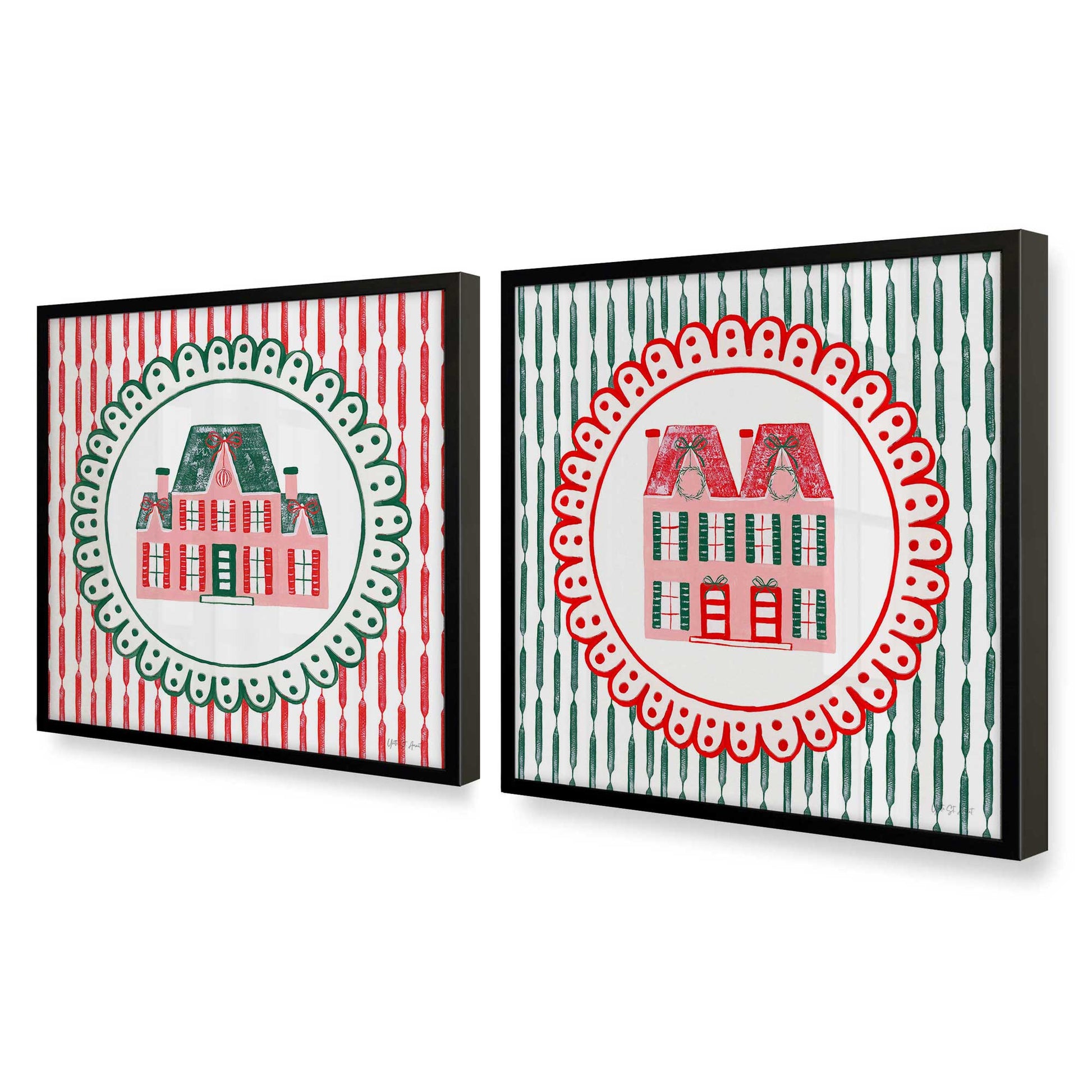 [Color:Satin Black], Picture of art in a Satin Black frame at an angle