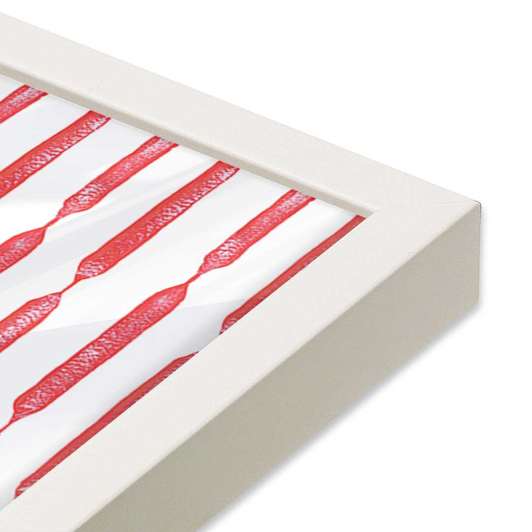 [Color:Opaque White], Picture of art in an Opaque White frame of the corner