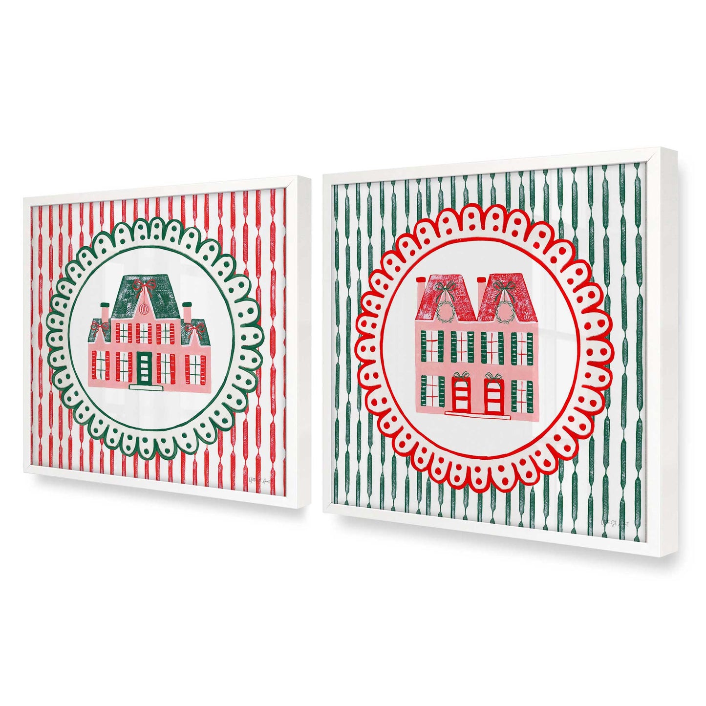 [Color:Opaque White], Picture of art in an Opaque White frame at an angle