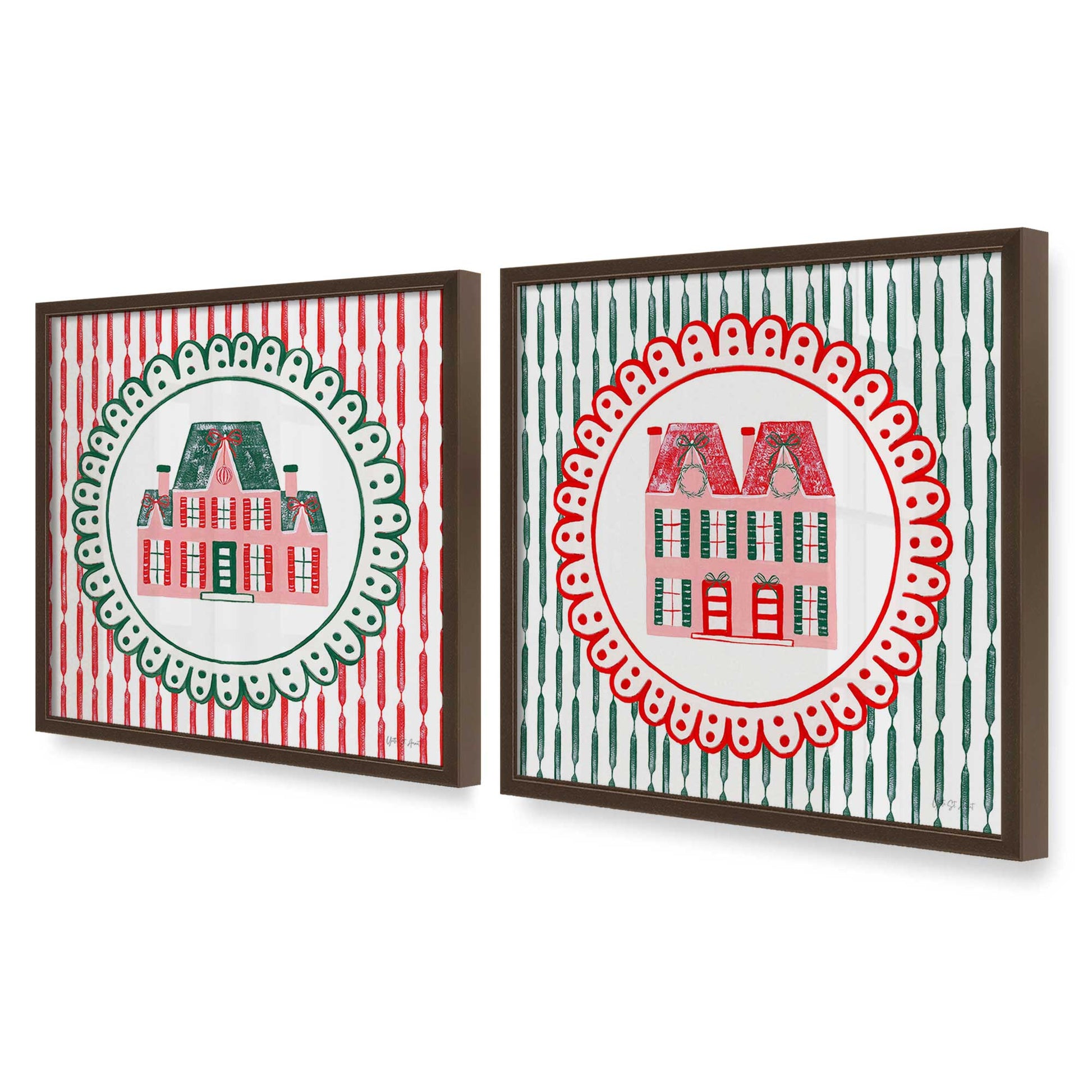 [Color:Belvinder Brown], Picture of art in a Belvinder Brown frame at an angle