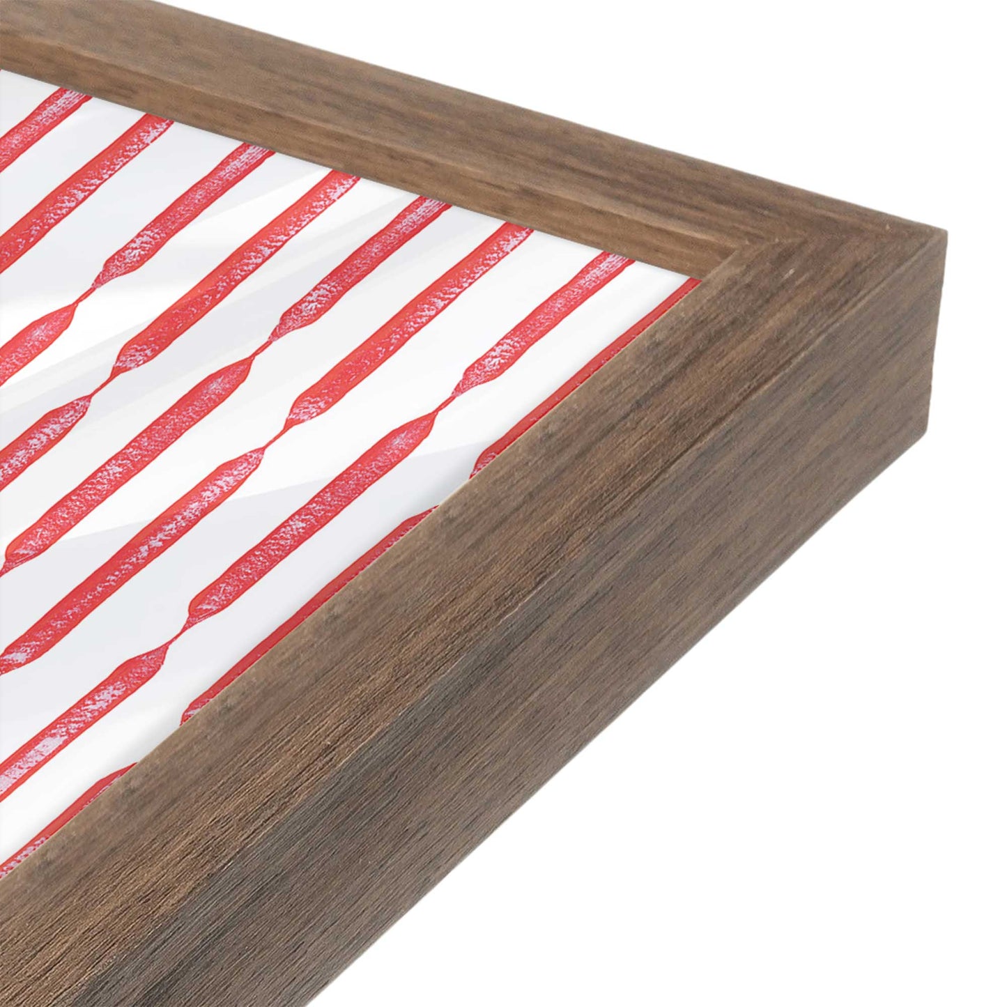 [Color:Walnut], Picture of art in a Walnut frame of the corner