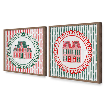 [Color:Walnut], Picture of art in a Walnut frame at an angle