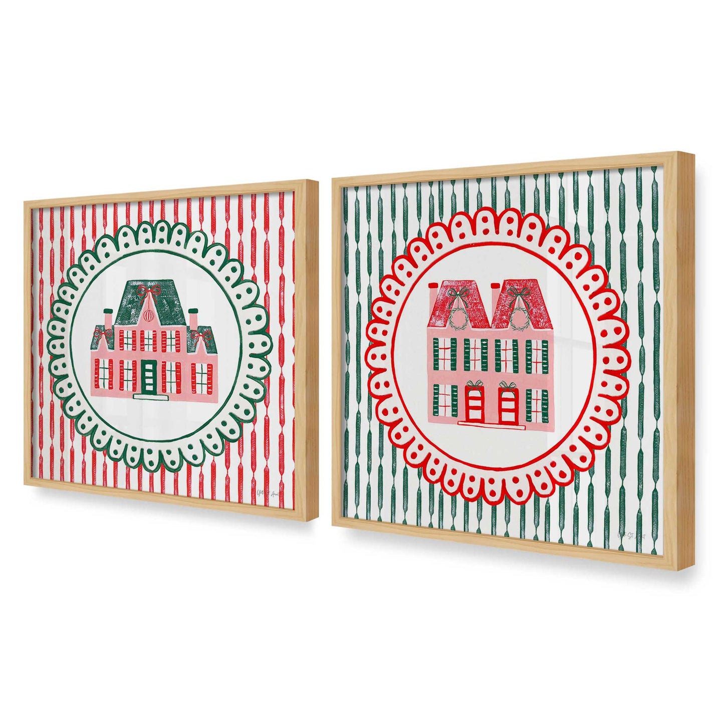 [Color:American Maple], Picture of art in an American Maple frame at an angle