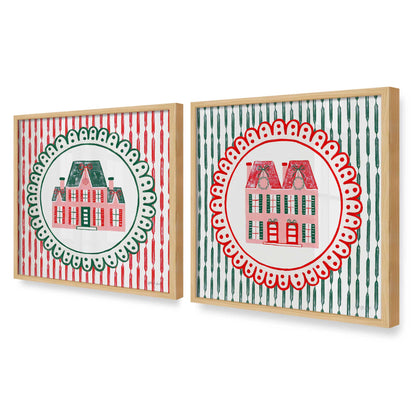 [Color:American Maple], Picture of art in an American Maple frame at an angle