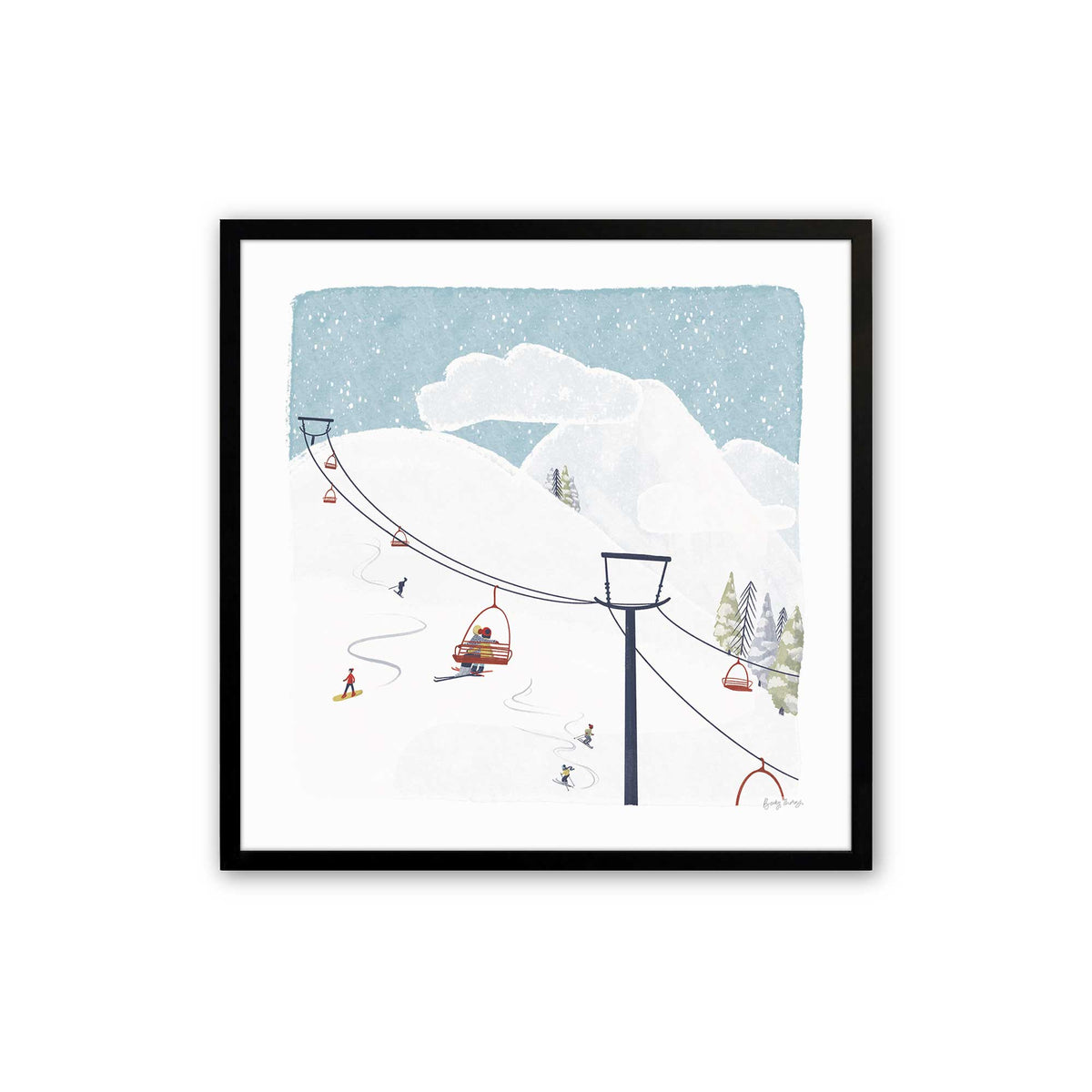 [Color:Satin Black], Picture of art in a Satin Black frame