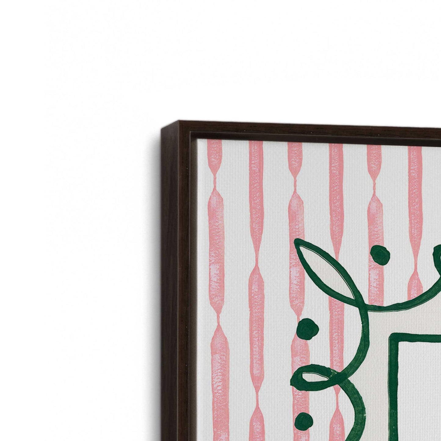 [Color:Espresso], Picture of art in an Espresso frame at an angle