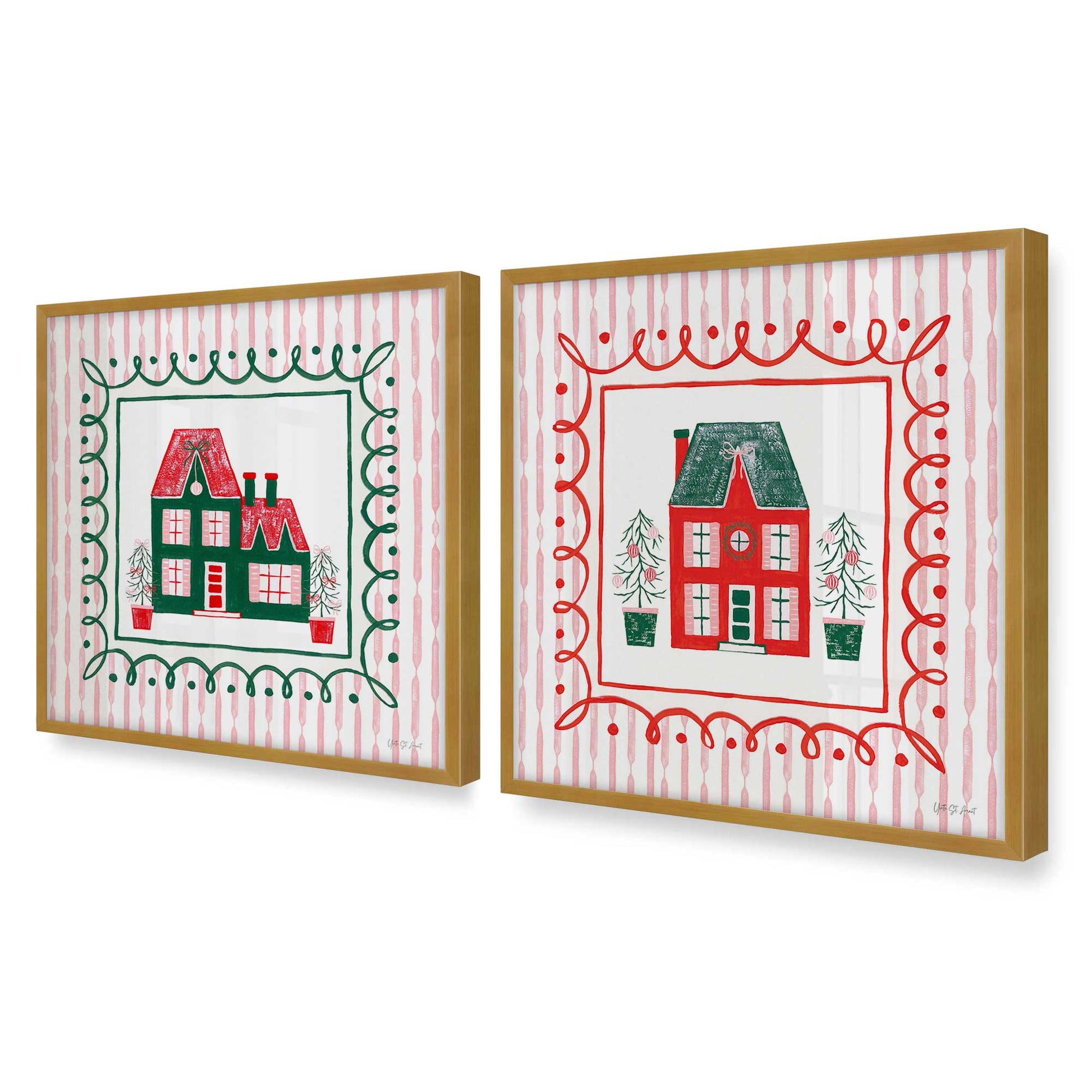 [Color:Polished Gold], Picture of art in a Polished Gold frame of the corner