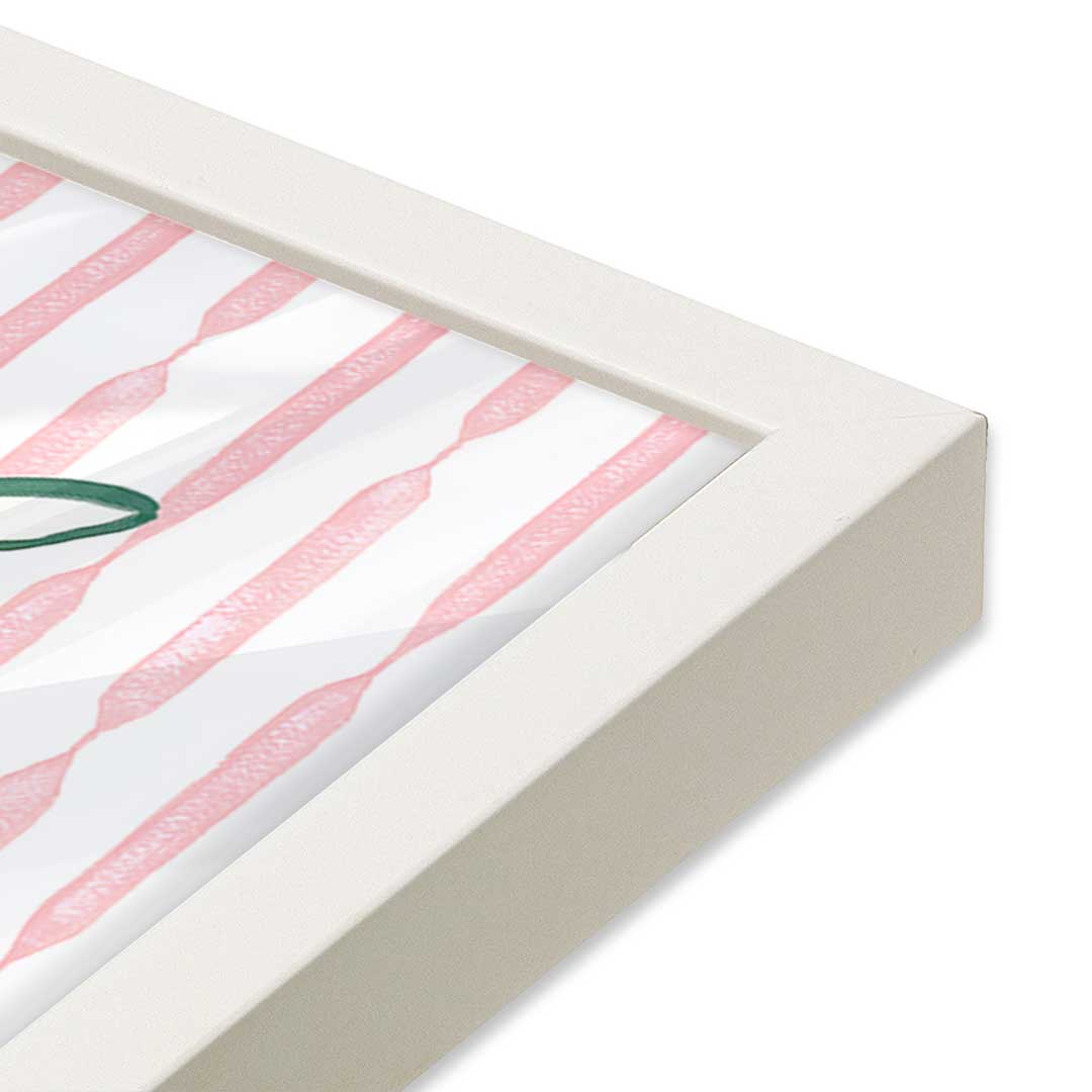 [Color:Opaque White], Picture of art in an Opaque White frame of the corner