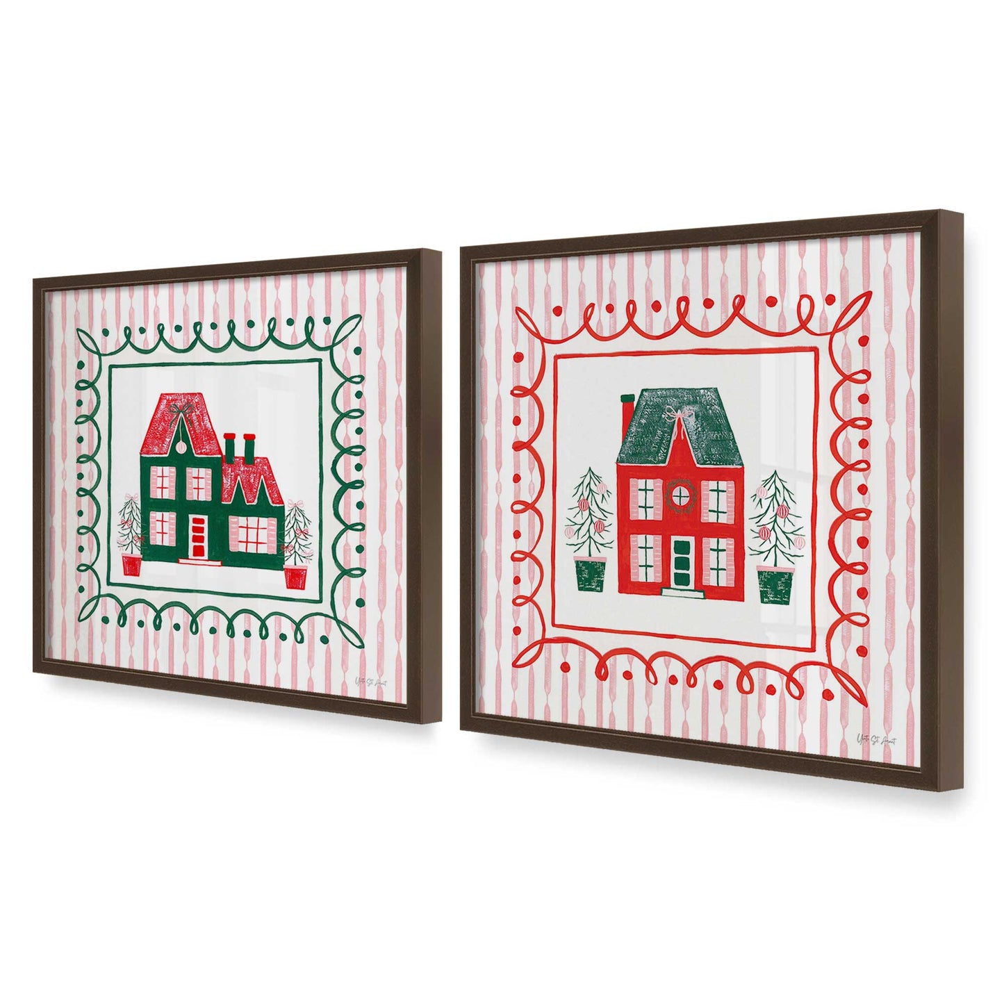 [Color:Belvinder Brown], Picture of art in a Belvinder Brown frame at an angle