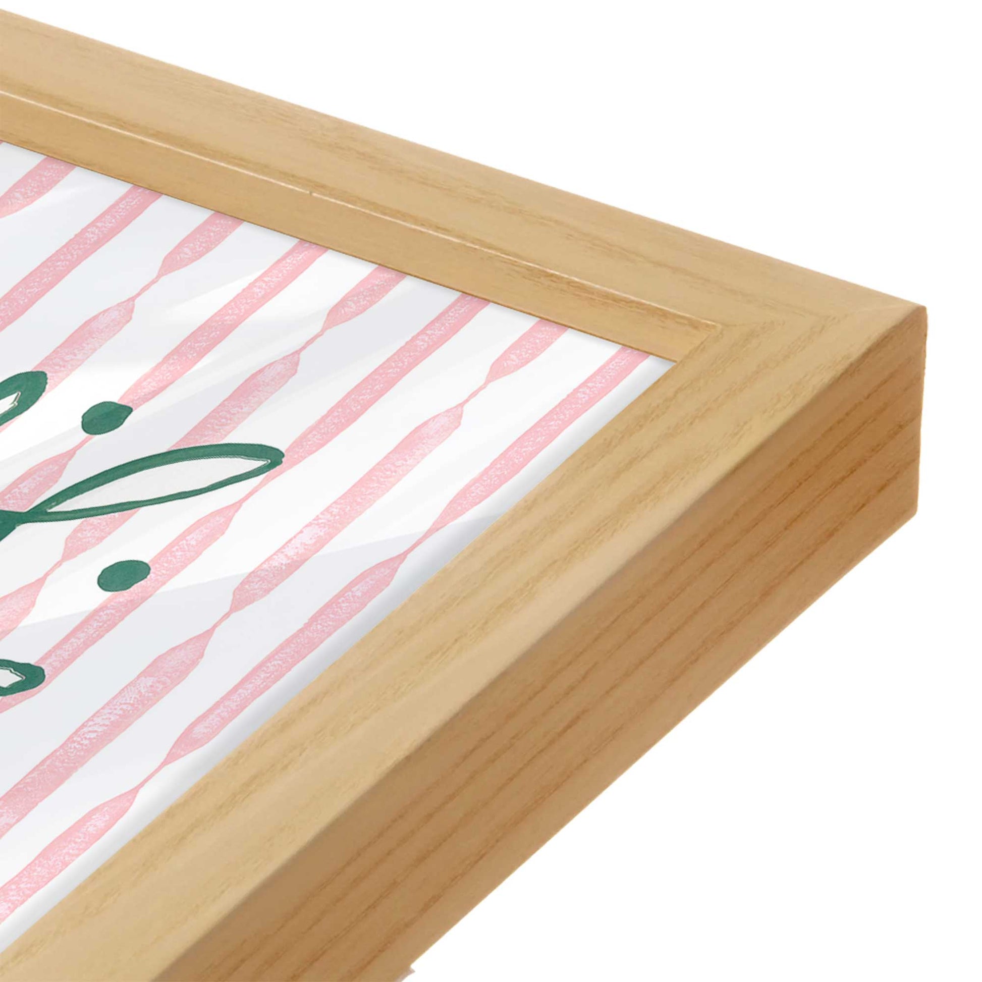 [Color:American Maple], Picture of art in an American Maple frame of the corner