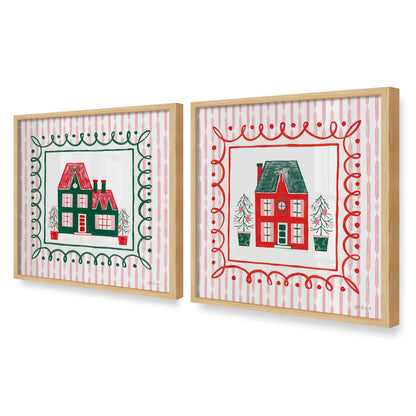 [Color:American Maple], Picture of art in an American Maple frame at an angle