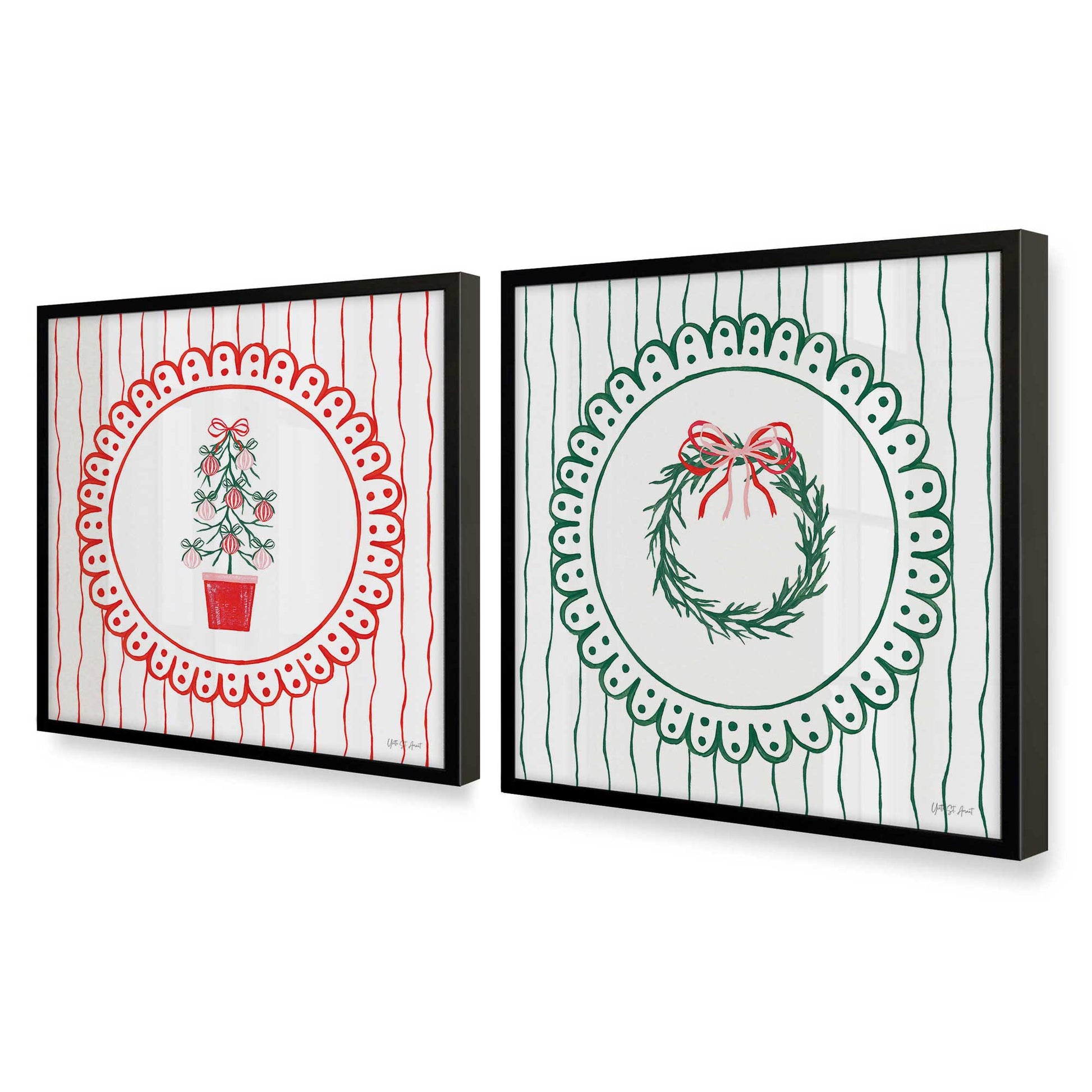 [Color:Satin Black], Picture of art in a Satin Black frame at an angle