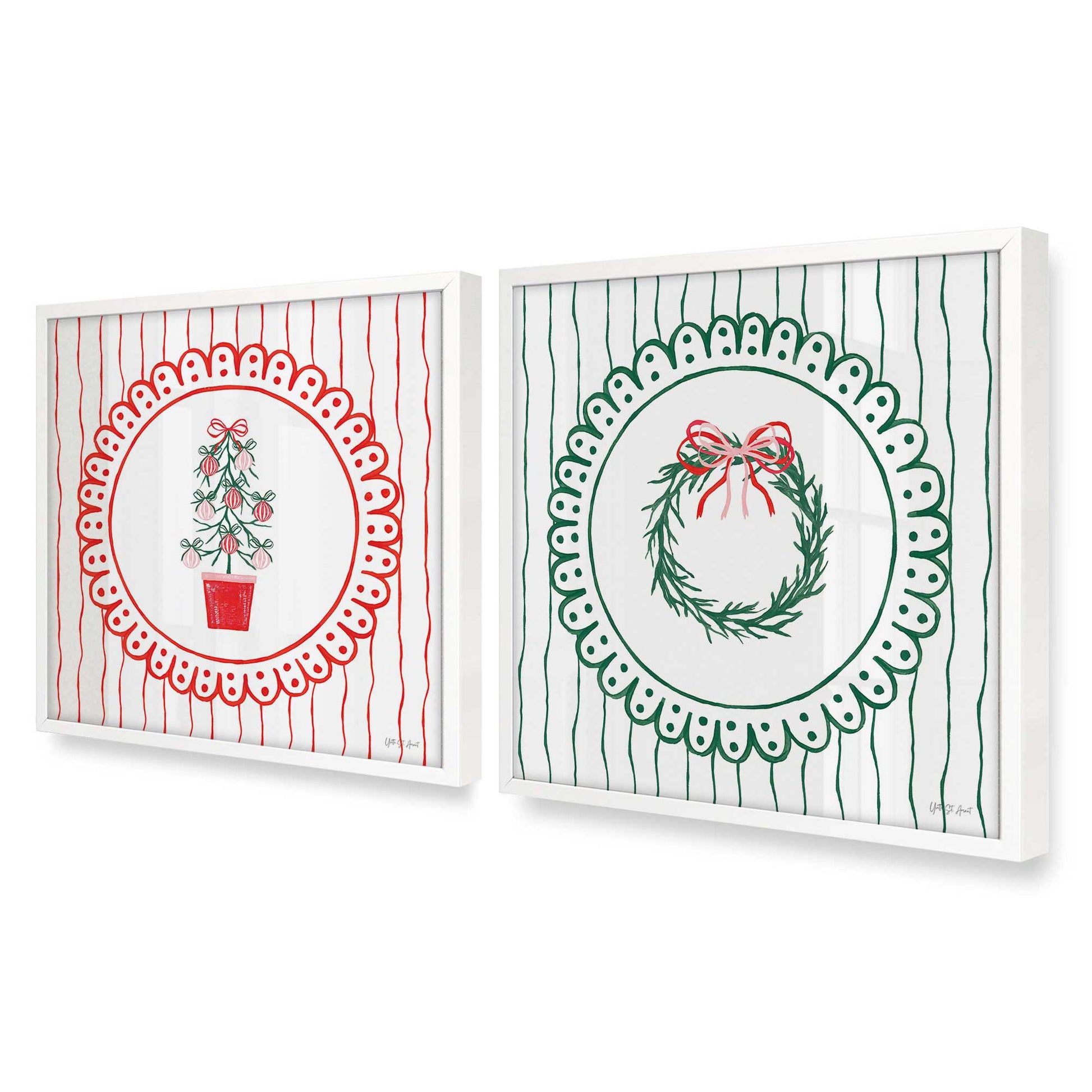 [Color:Opaque White], Picture of art in an Opaque White frame at an angle