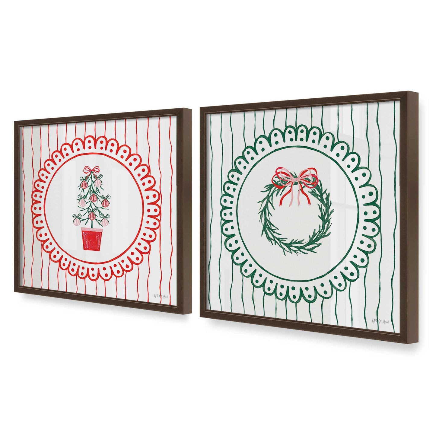 [Color:Belvinder Brown], Picture of art in a Belvinder Brown frame at an angle