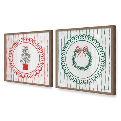 [Color:Walnut], Picture of art in a Walnut frame at an angle