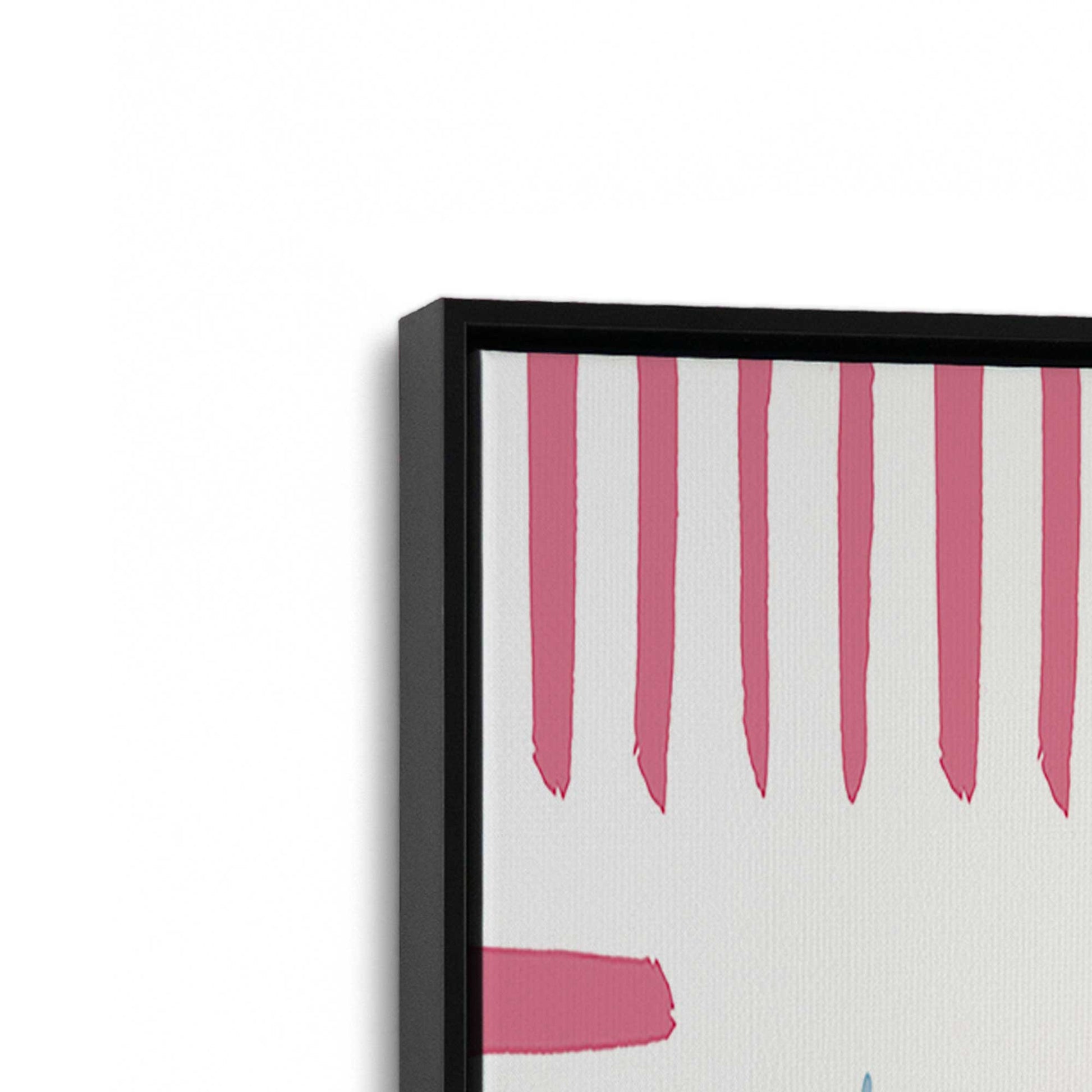 [Color:Satin Black], Picture of art in a Satin Black frame at an angle