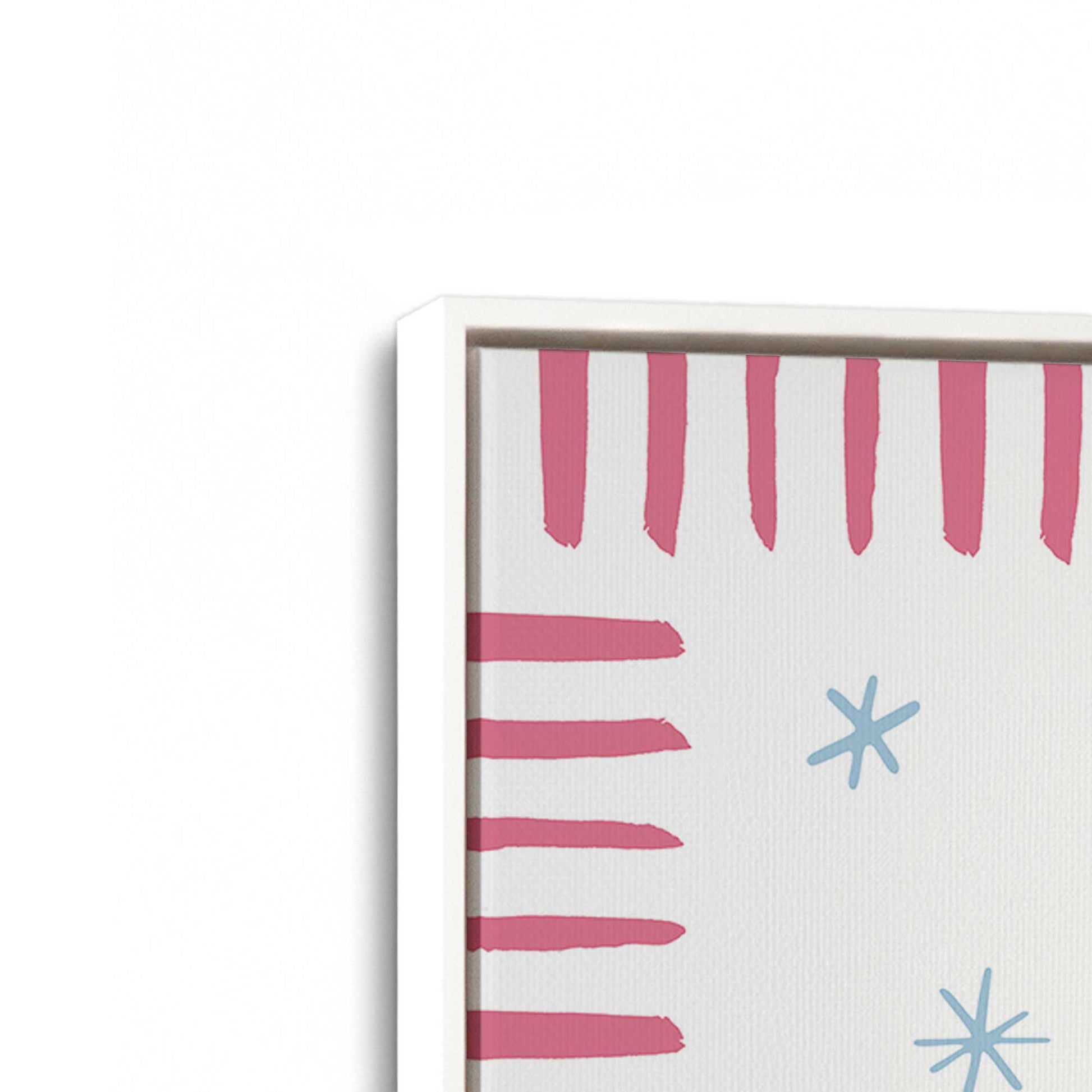 [Color:Opaque White], Picture of art in a White frame at an angle