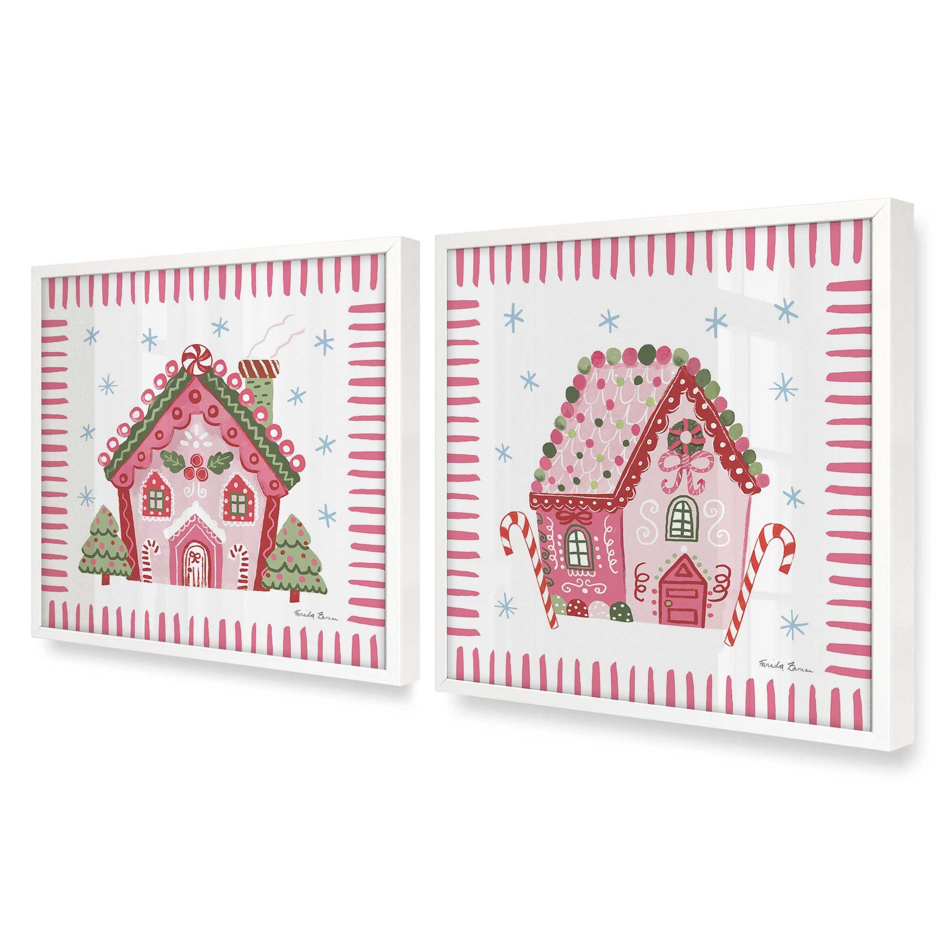 [Color:Opaque White], Picture of art in an Opaque White frame at an angle