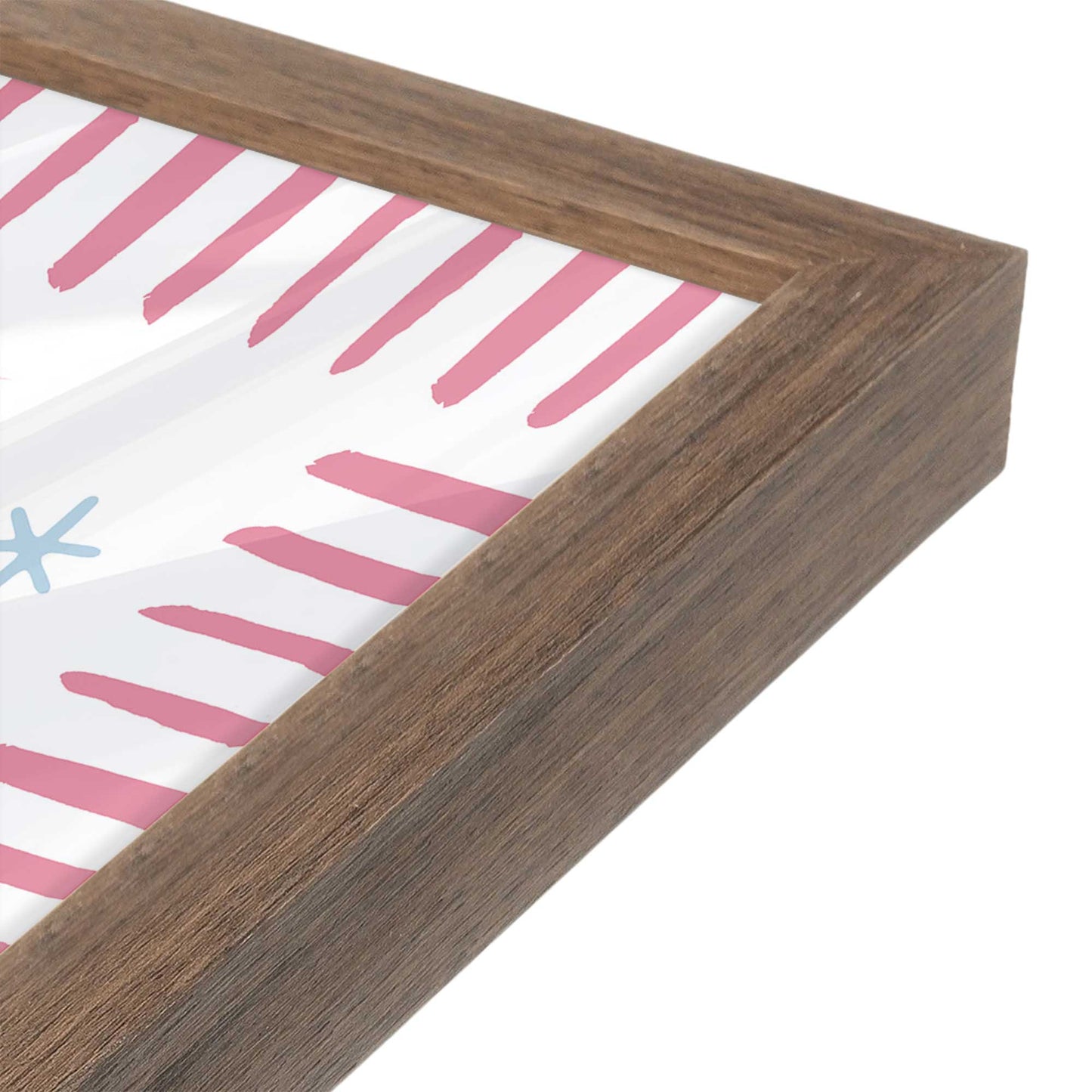 [Color:Walnut], Picture of art in a Walnut frame of the corner