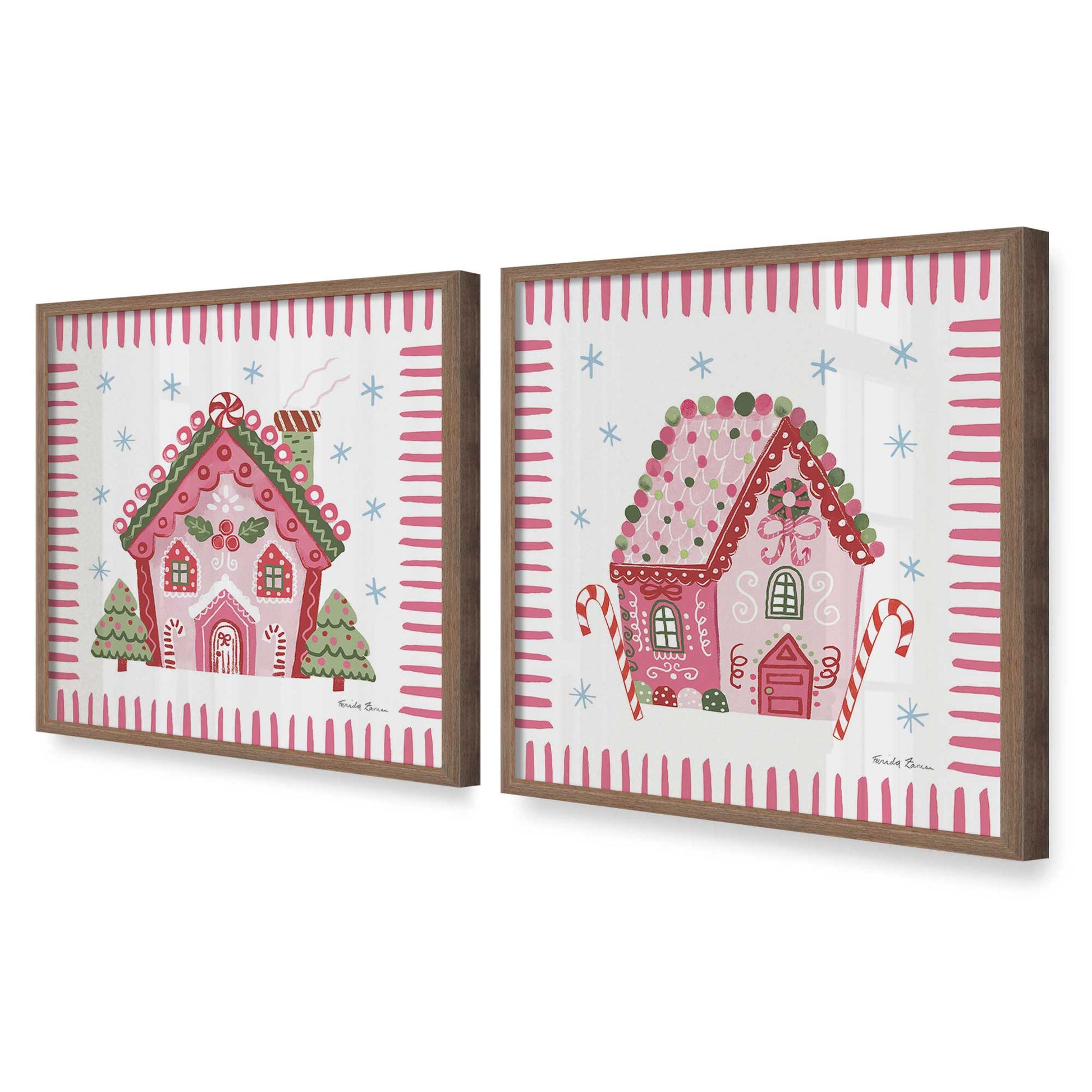 [Color:Walnut], Picture of art in a Walnut frame at an angle