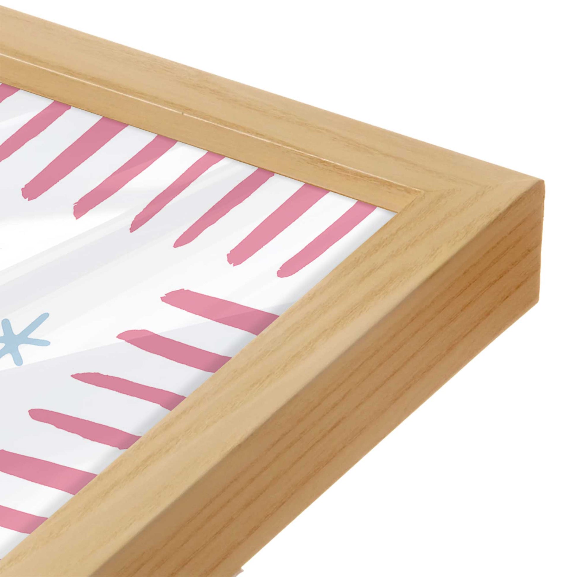 [Color:American Maple], Picture of art in an American Maple frame of the corner