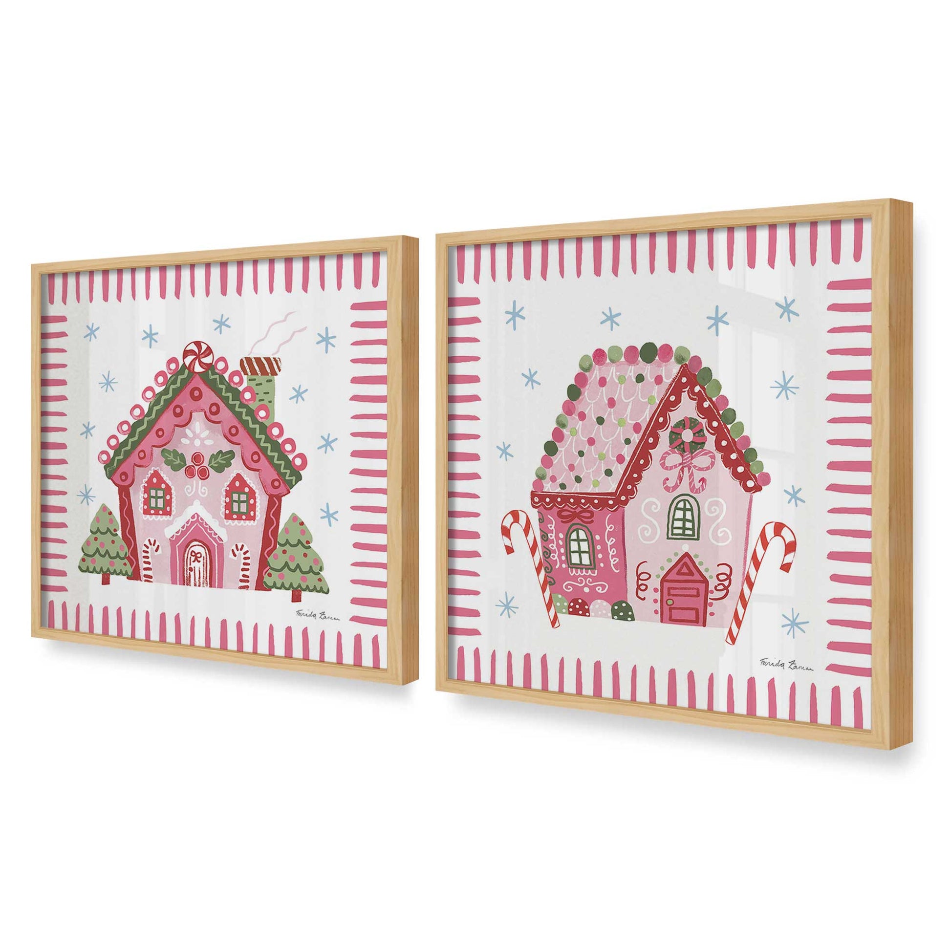 [Color:American Maple], Picture of art in an American Maple frame at an angle