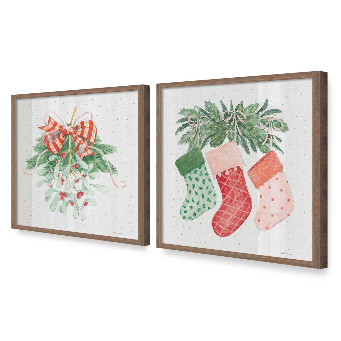 [Color:Walnut], Picture of art in a Walnut frame at an angle