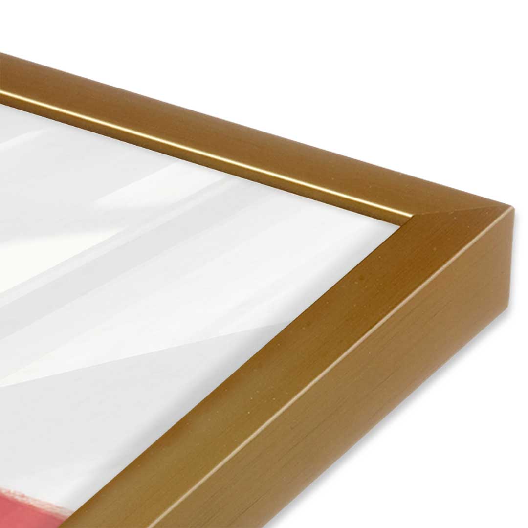 [Color:Polished Gold], Picture of art in a Polished Gold frame at an angle