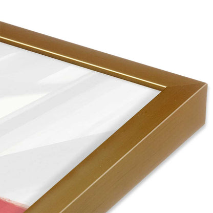 [Color:Polished Gold], Picture of art in a Polished Gold frame at an angle