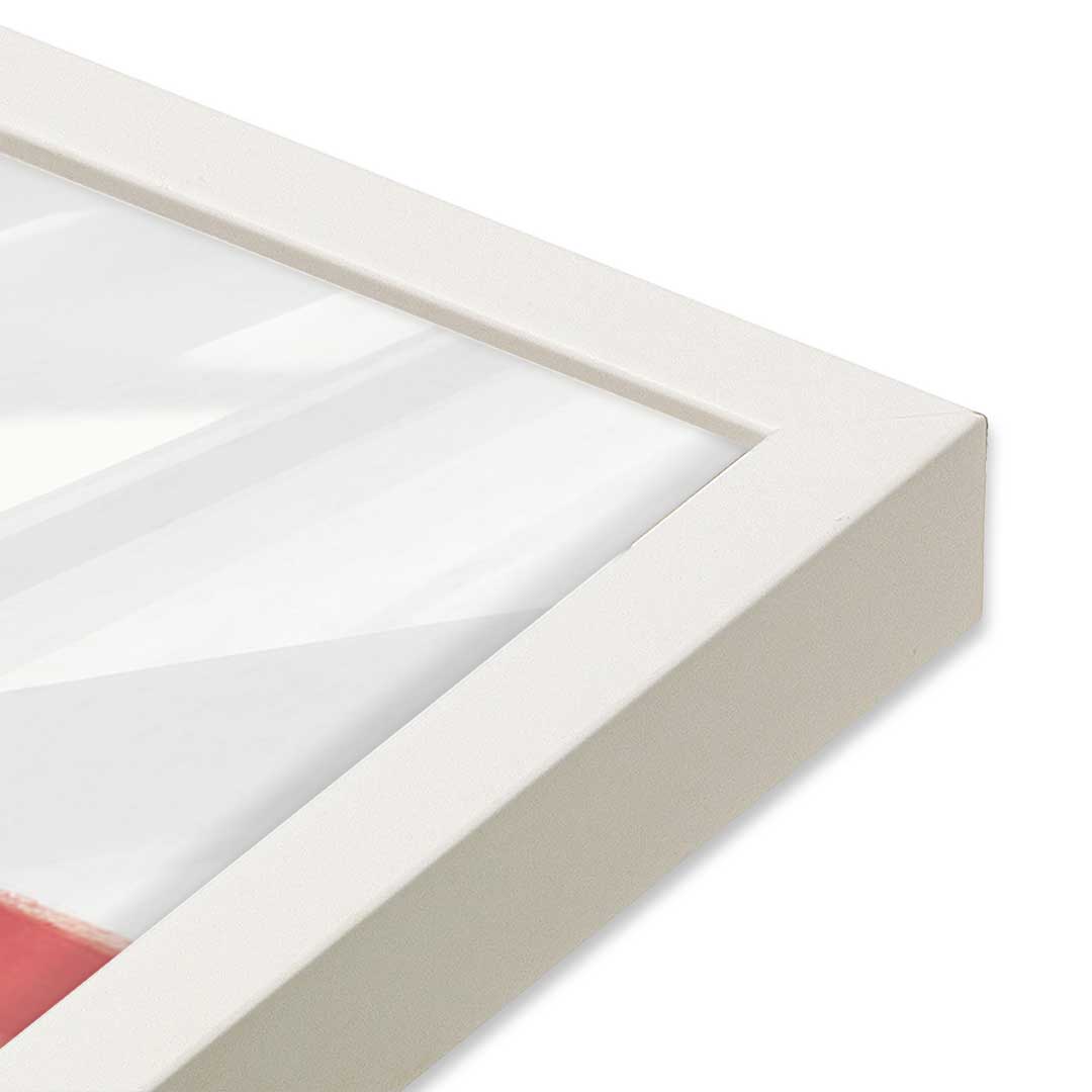 [Color:Opaque White], Picture of art in an Opaque White frame of the corner