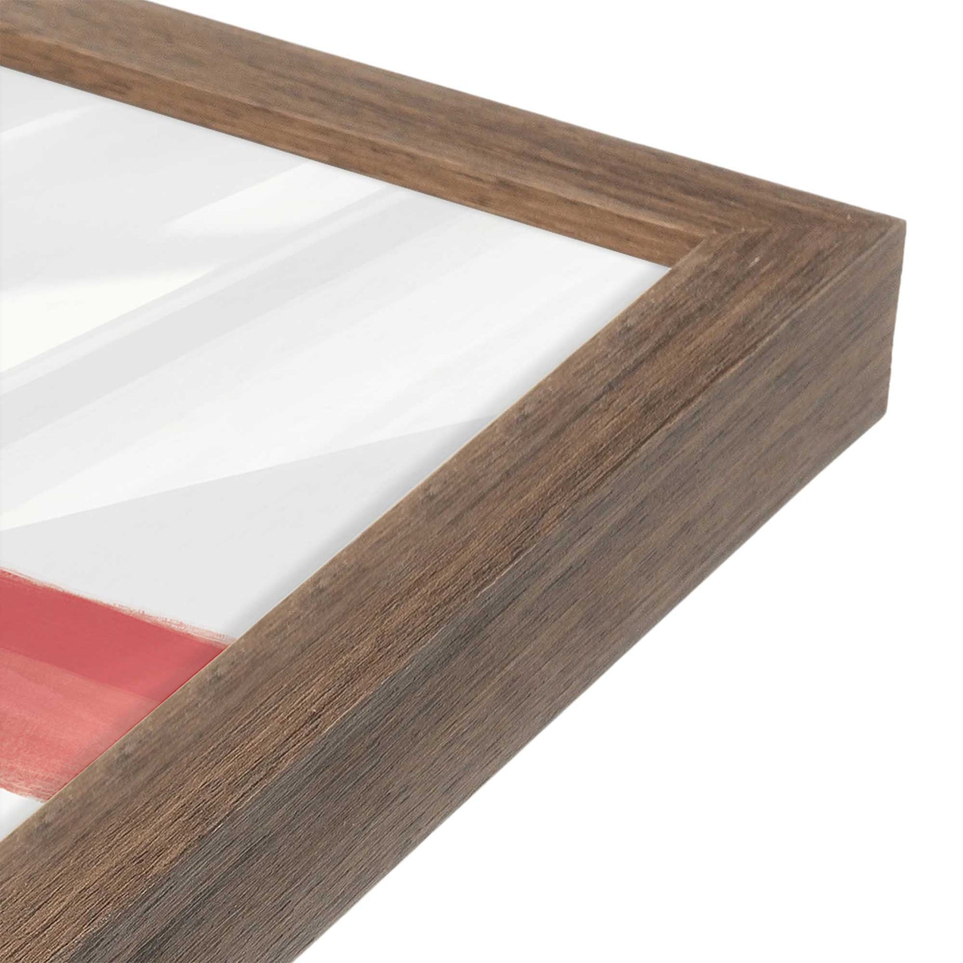 [Color:Walnut], Picture of art in a Walnut frame of the corner