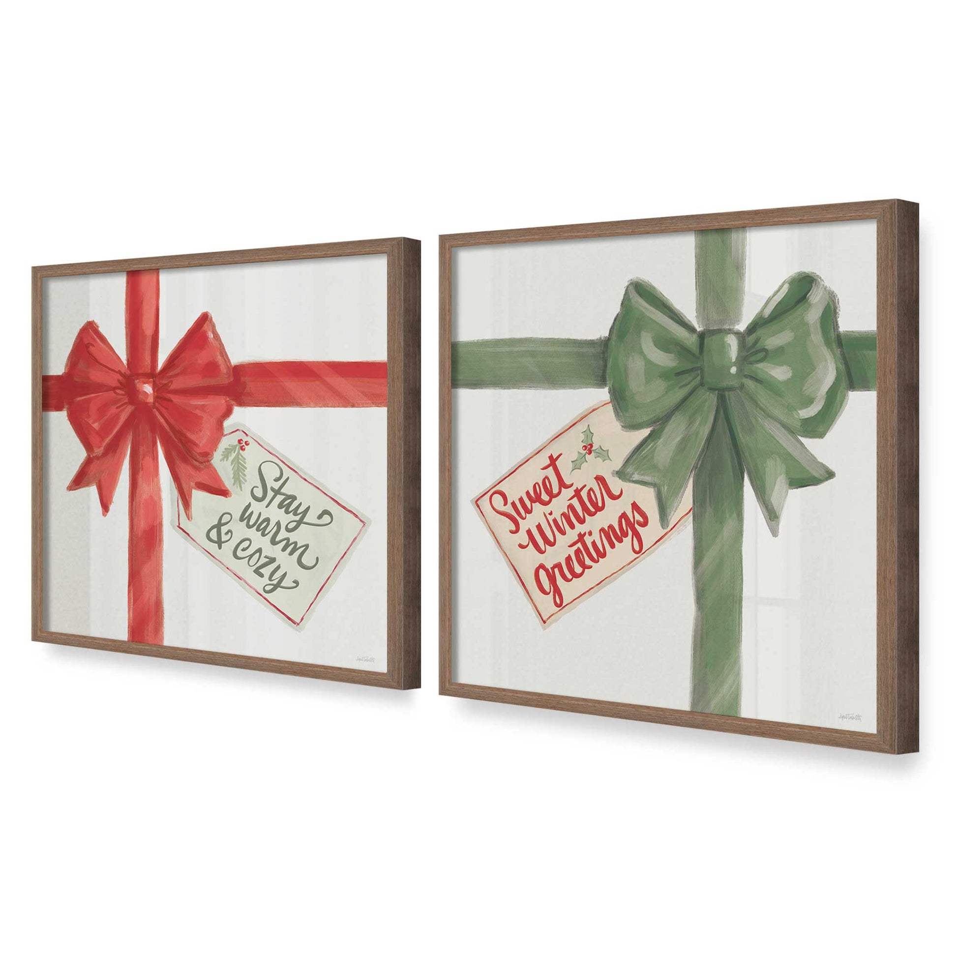 [Color:Walnut], Picture of art in a Walnut frame at an angle