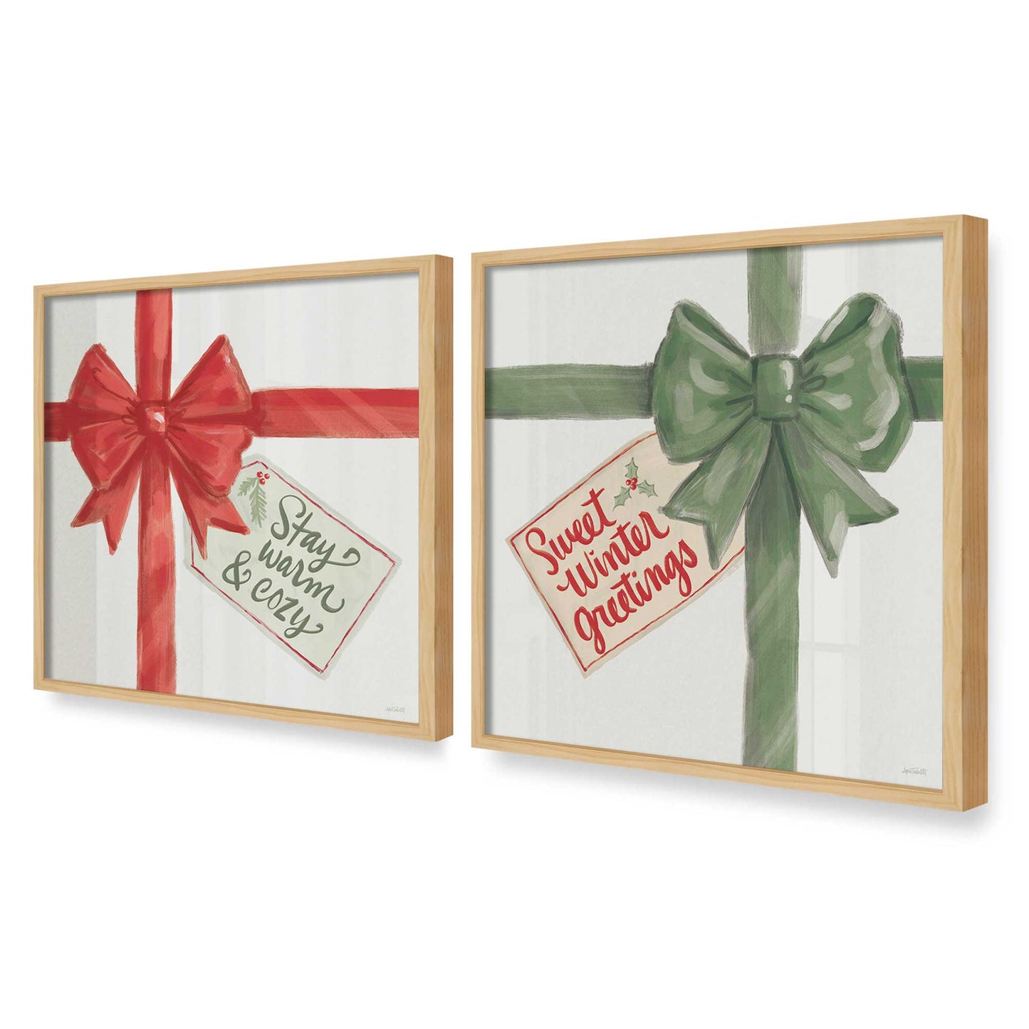 [Color:American Maple], Picture of art in an American Maple frame at an angle