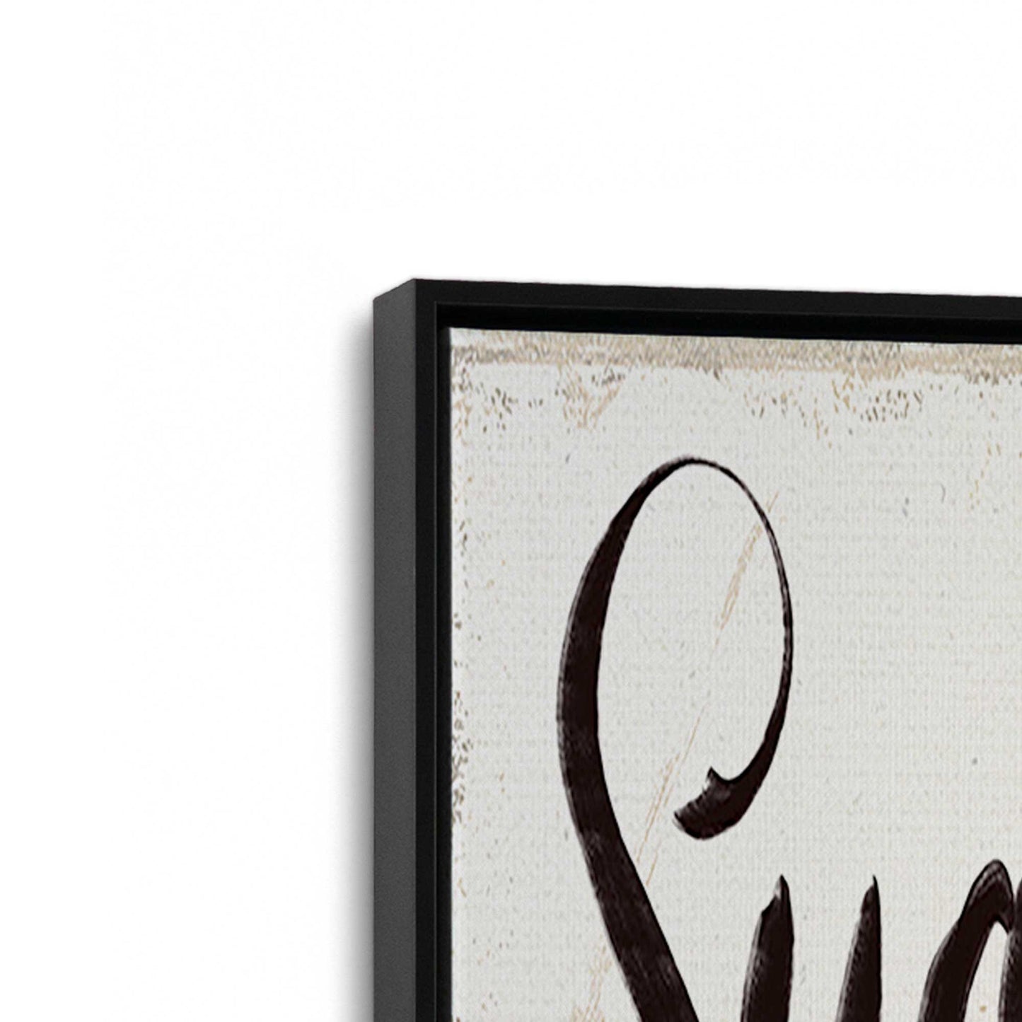 [Color:Satin Black], Picture of art in a Satin Black frame at an angle