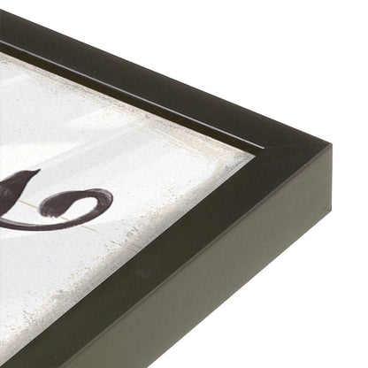 [Color:Satin Black], Picture of art in a Satin Black frame of the corner