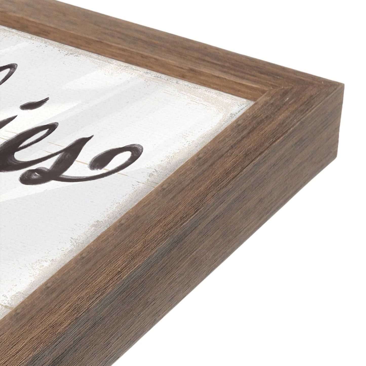 [Color:Walnut], Picture of art in a Walnut frame of the corner