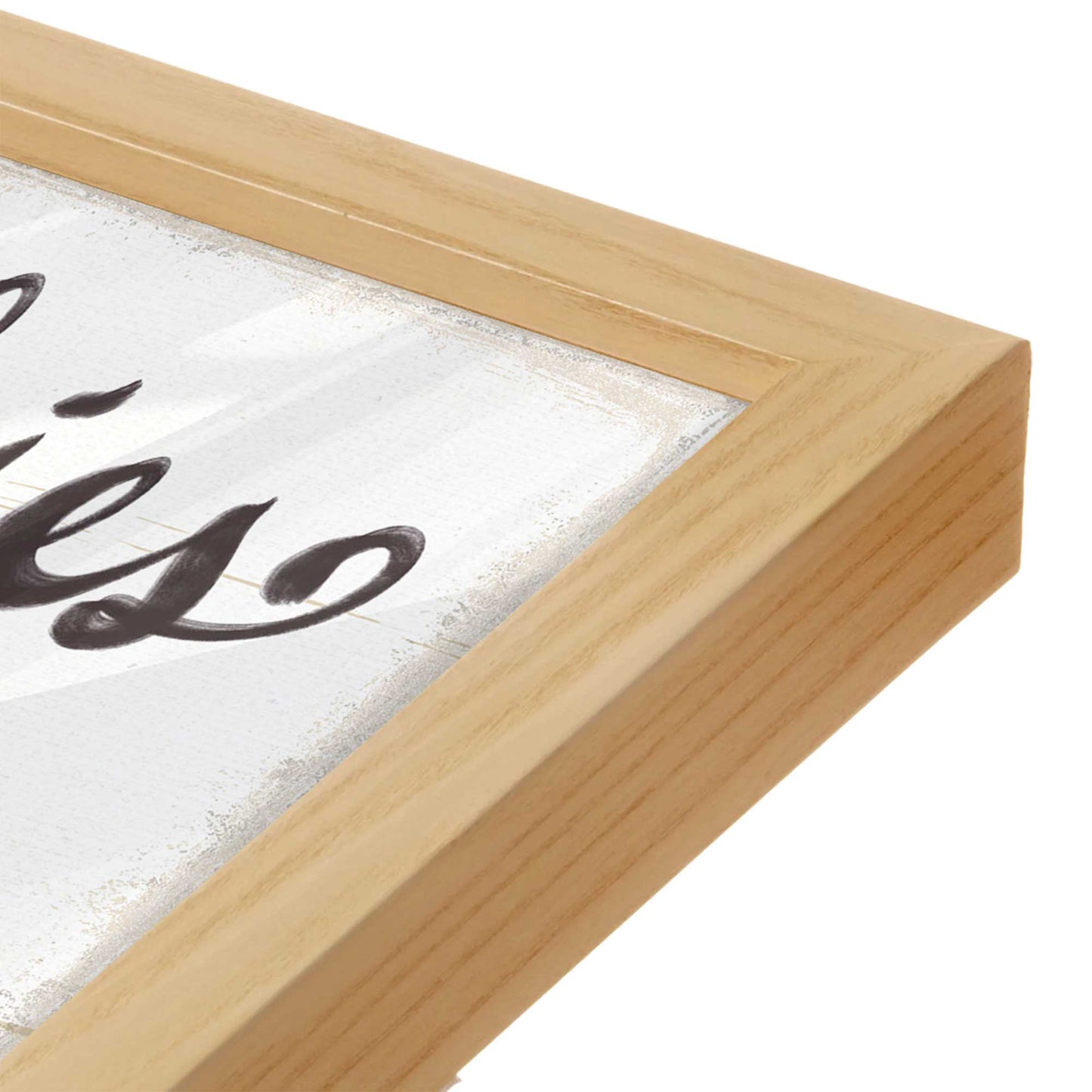 [Color:American Maple], Picture of art in a American Maple frame of the corner