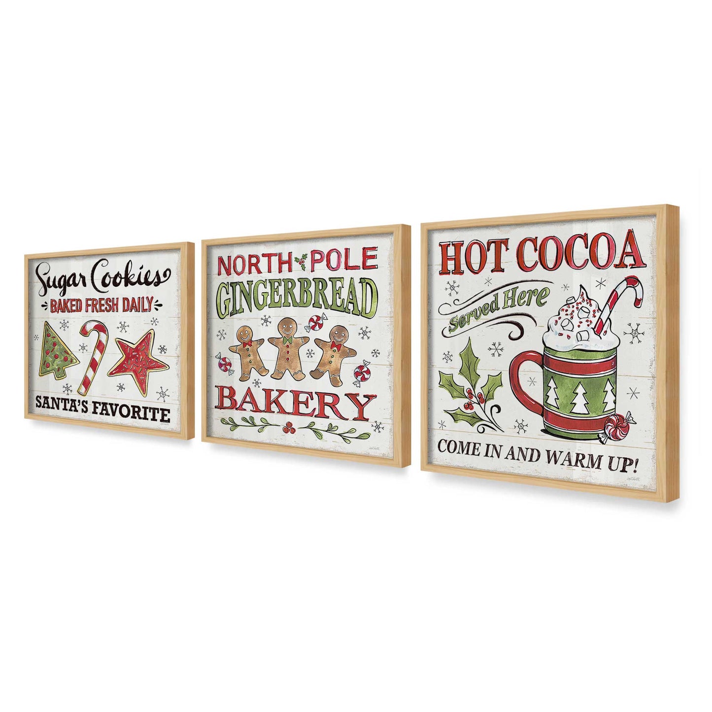 [Color:American Maple], Picture of art in a American Maple frame at an angle