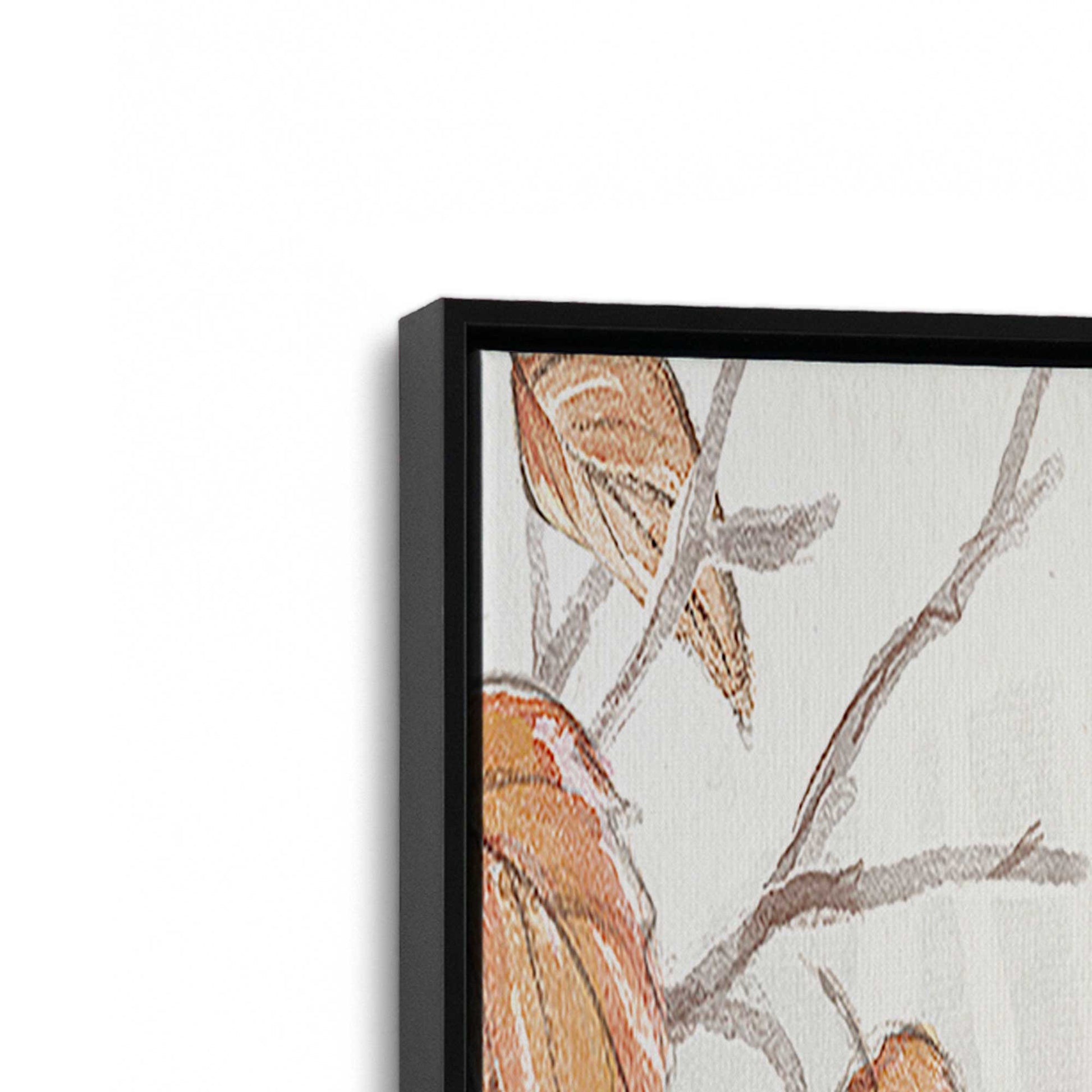 [Color:Satin Black], Picture of art in a Satin Black frame at an angle