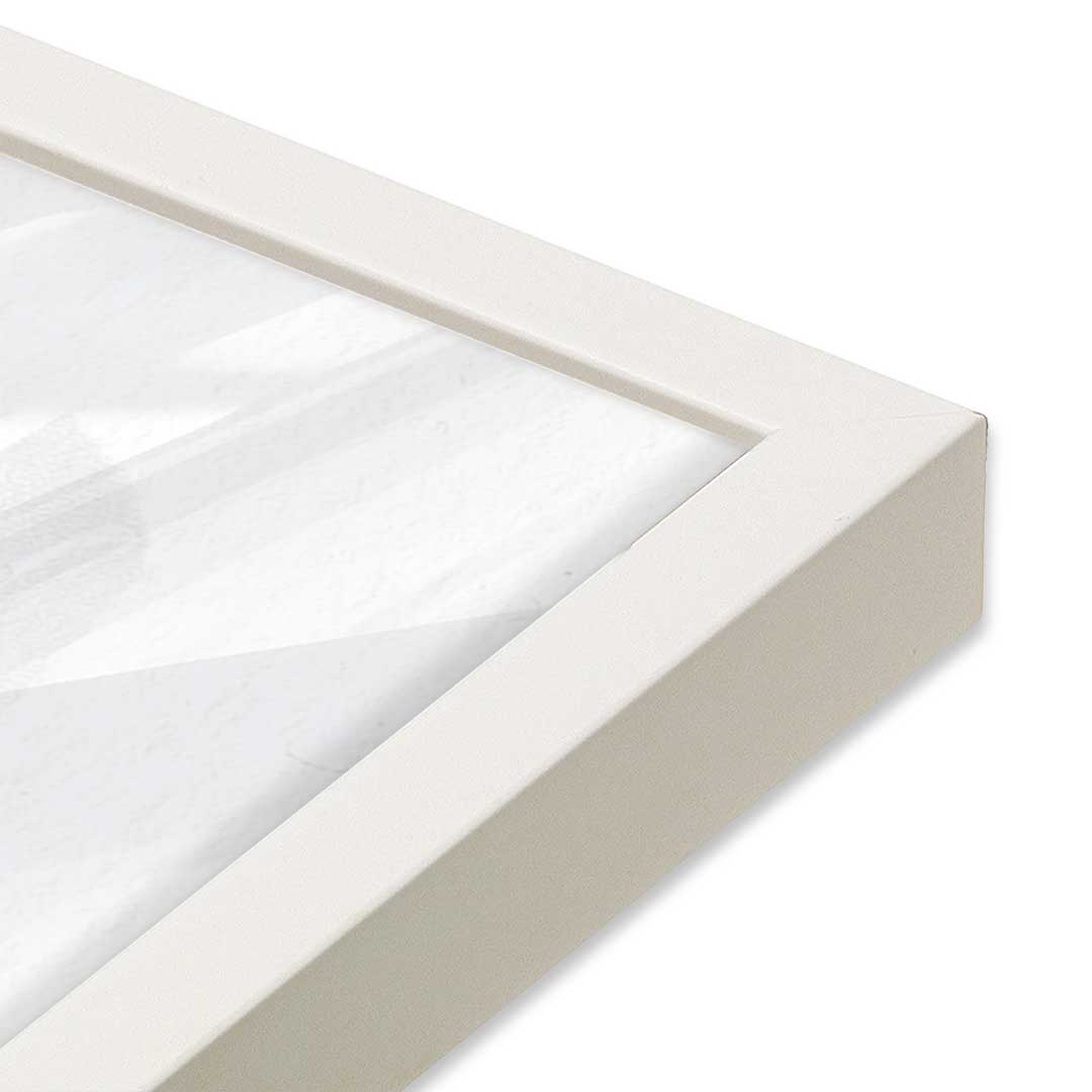 [Color:Opaque White], Picture of art in a Opaque White frame of the corner