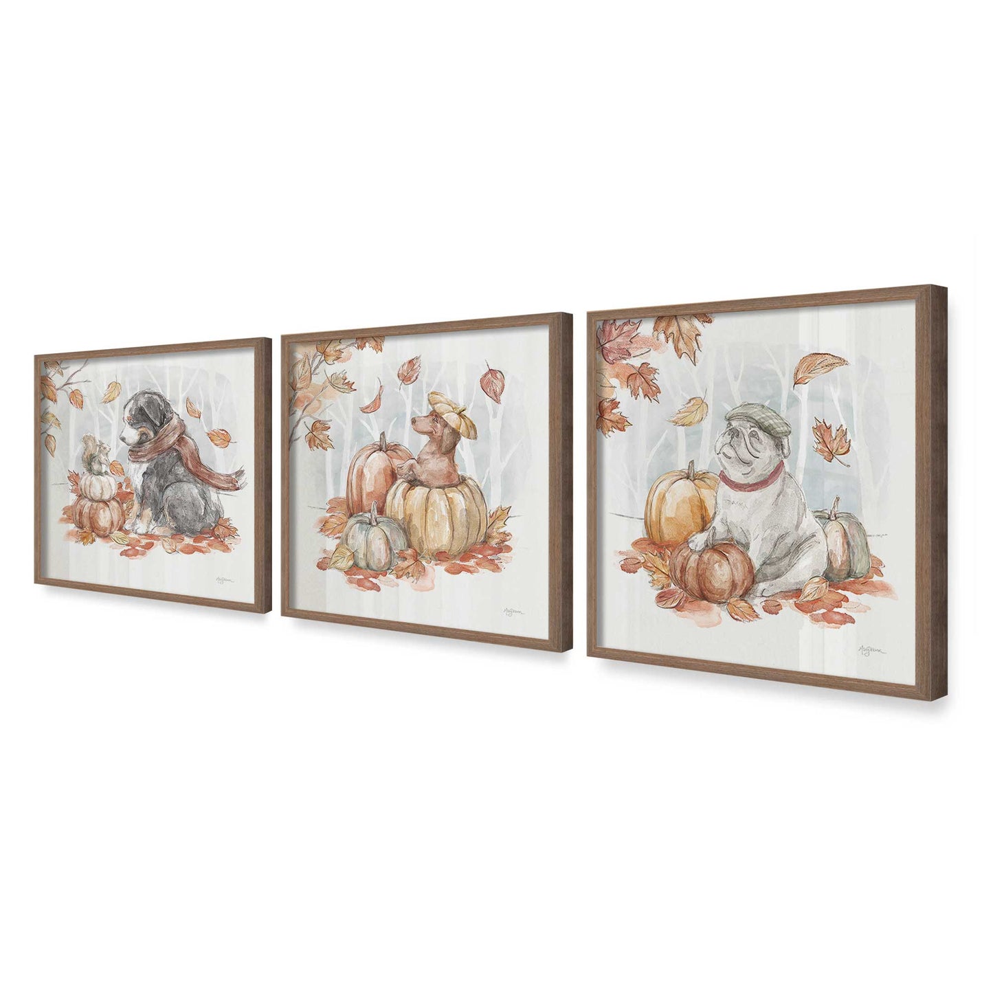 [Color:Walnut], Picture of art in a Walnut frame at an angle