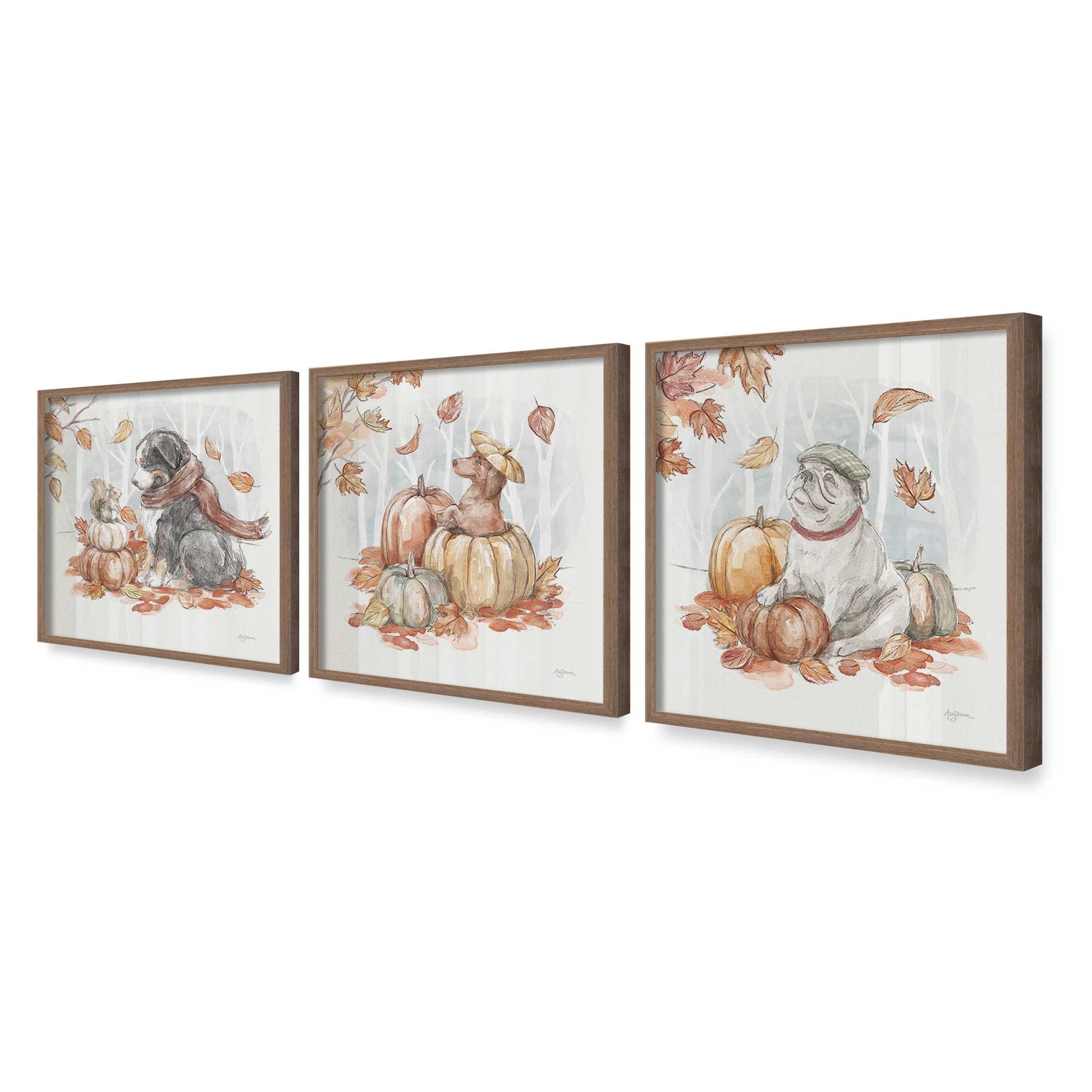 [Color:Walnut], Picture of art in a Walnut frame at an angle