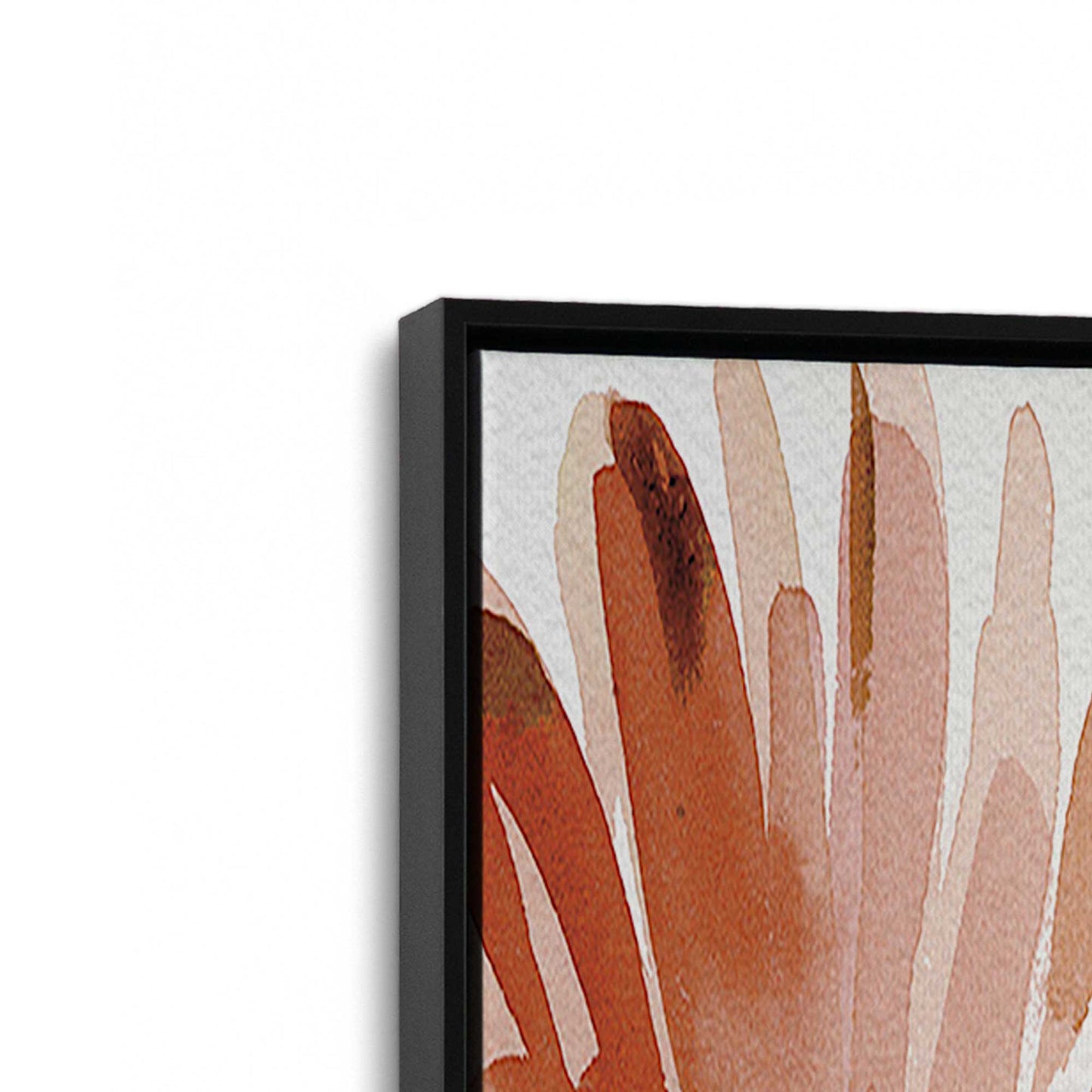 [Color:Satin Black], Picture of art in a Satin Black frame at an angle