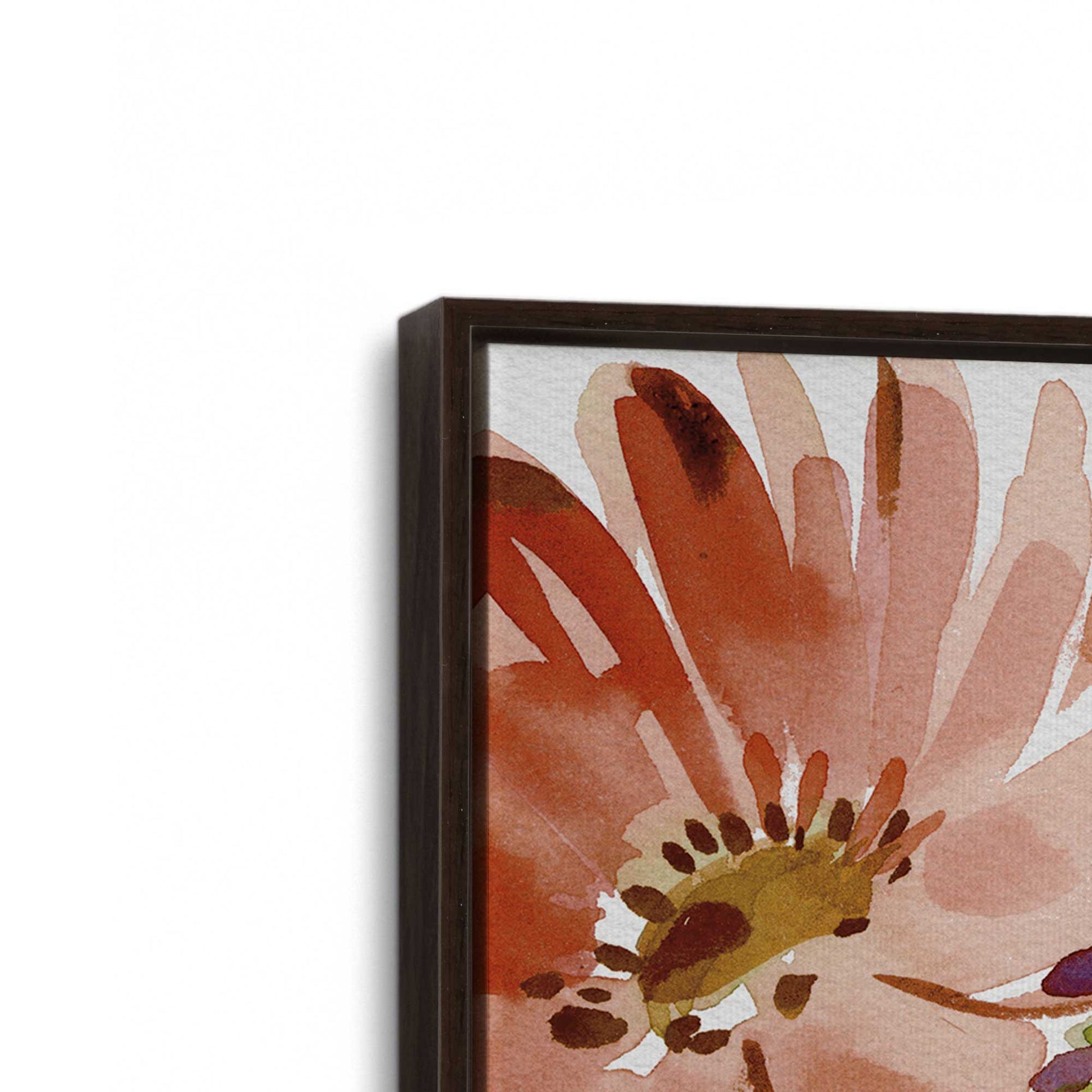 [Color:Espresso], Picture of art in a Espresso frame at an angle