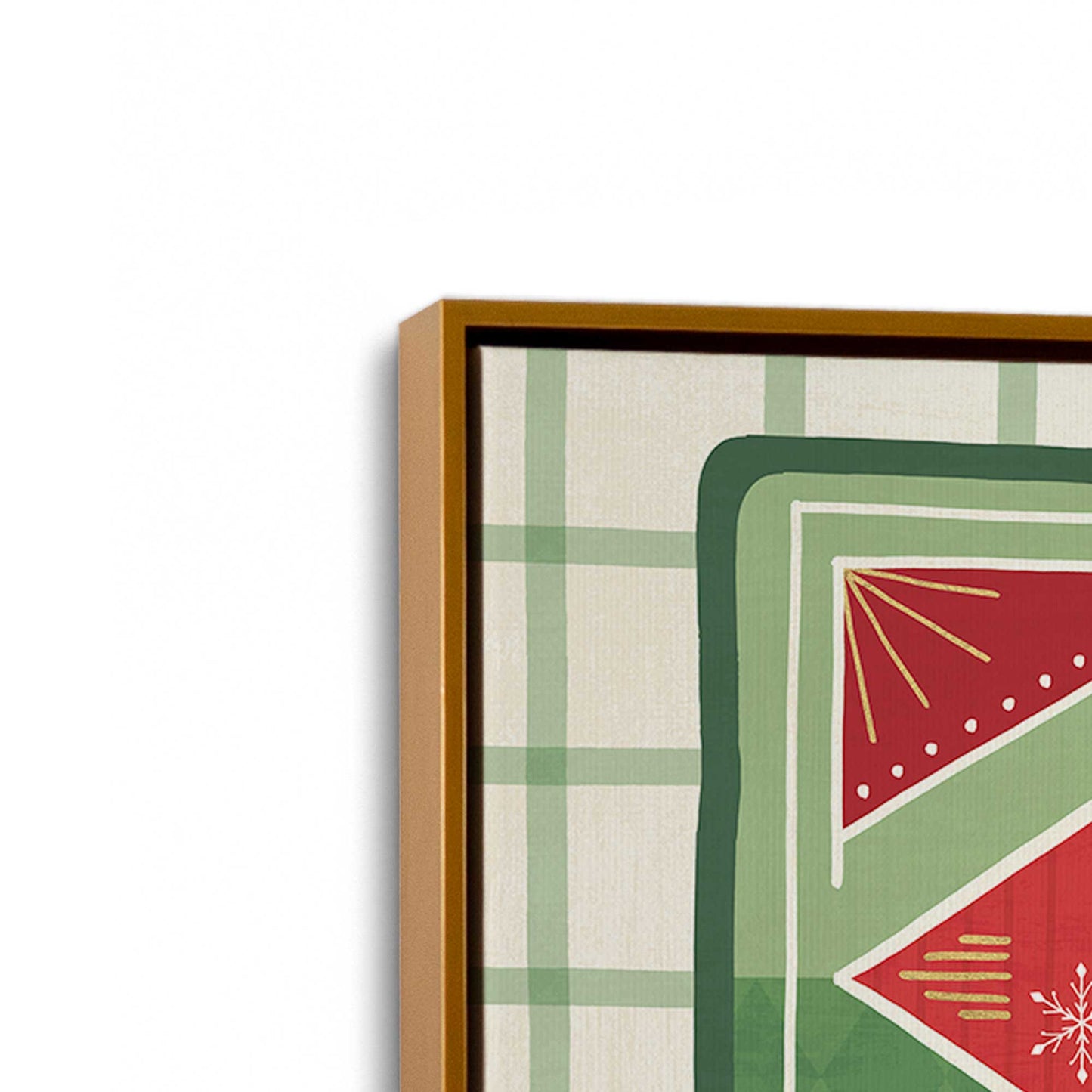 [Color:Polished Gold], Picture of art in a Polished Gold frame at an angle