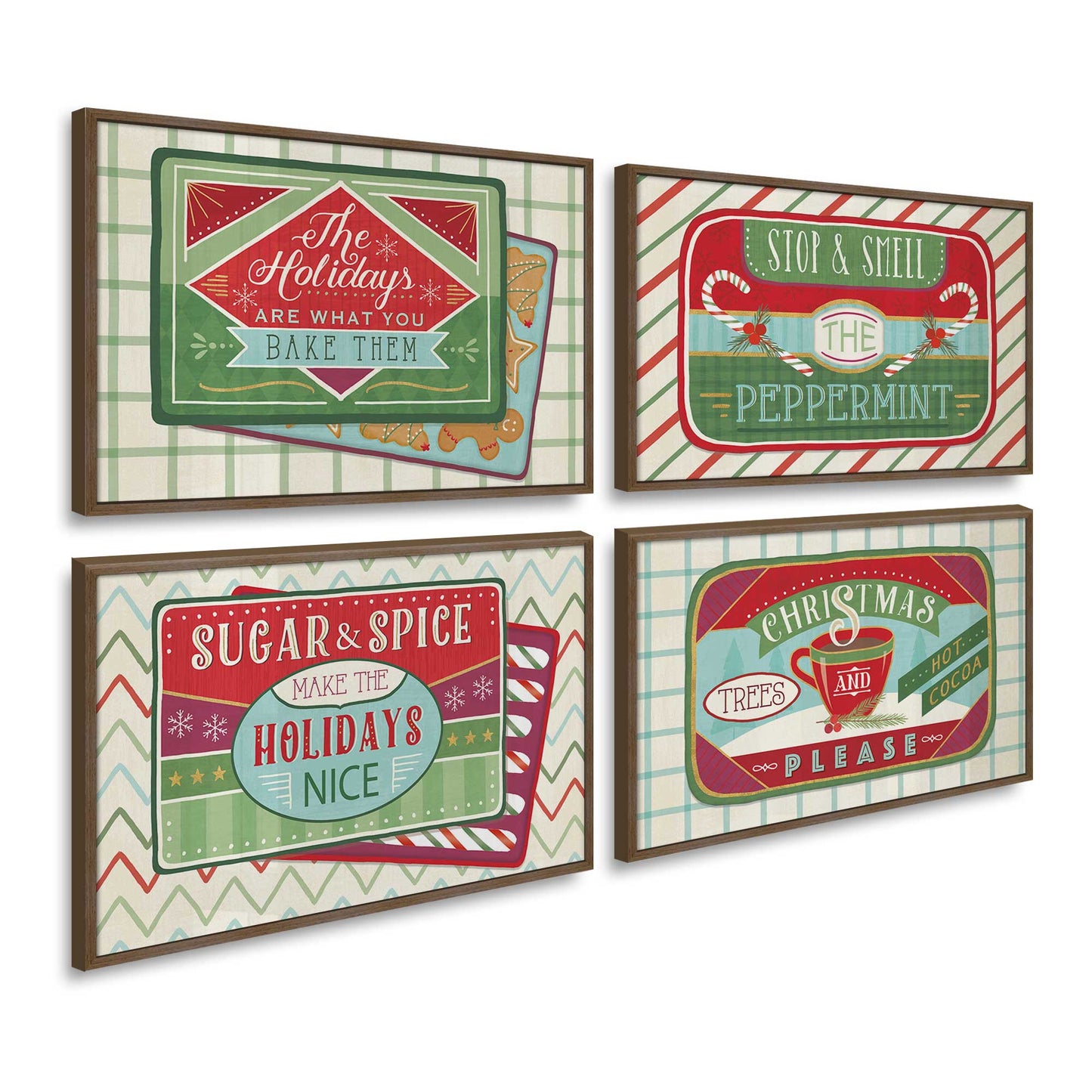 [Color:Walnut], Picture of art in a Walnut frame at an angle