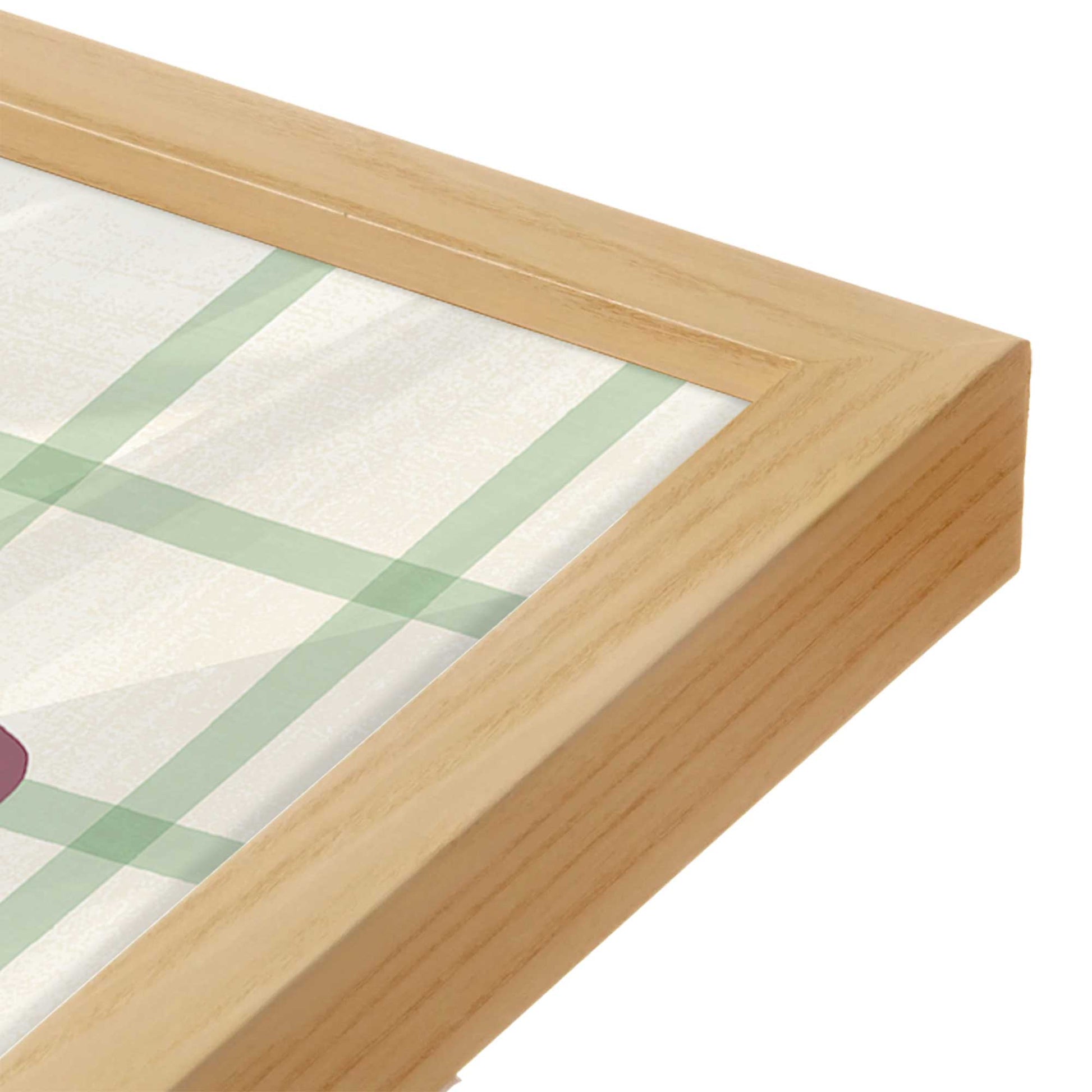 [Color:American Maple], Picture of art in a American Maple frame of the corner